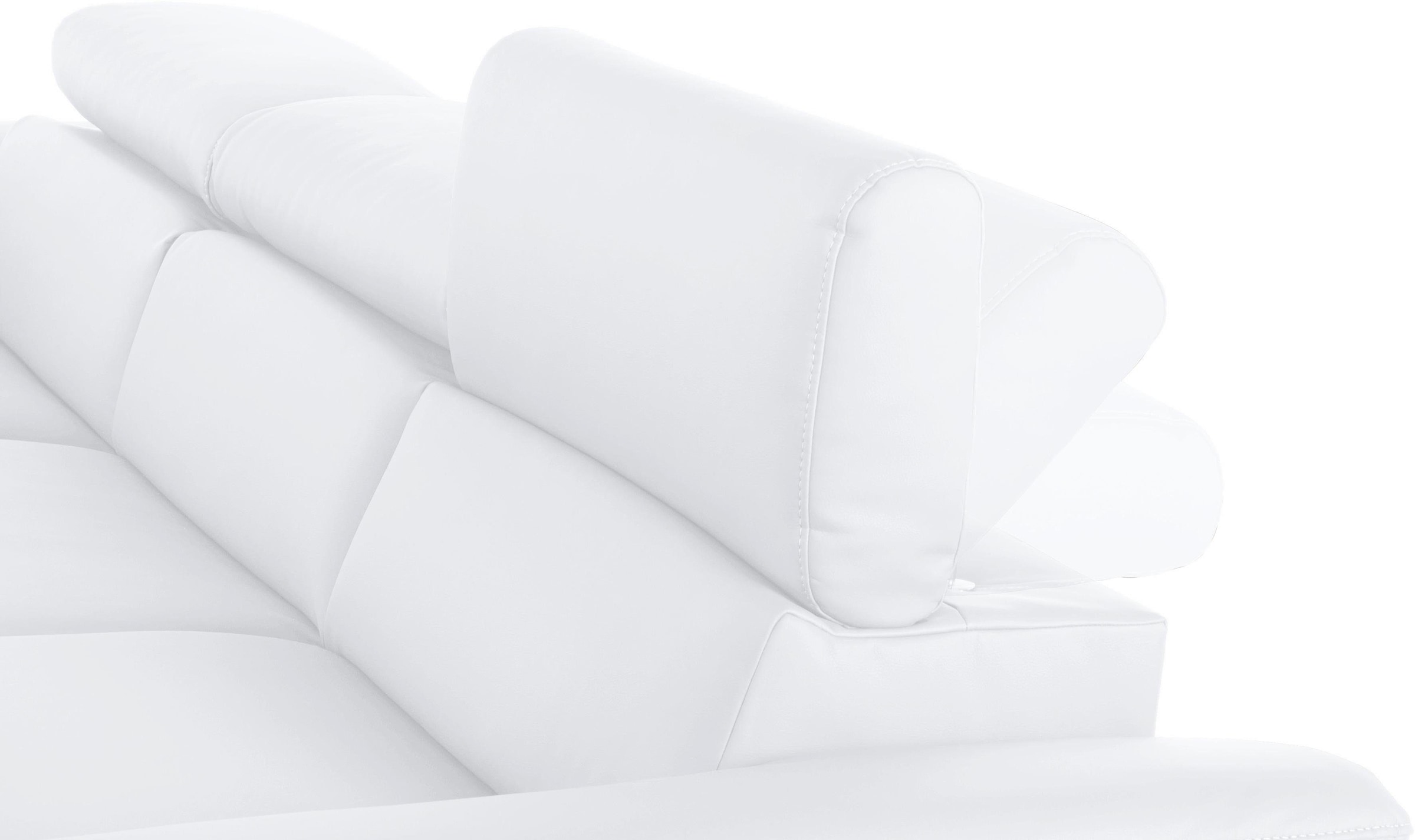 COTTA Polstergarnitur »Komaris L-Form«, (Set), Set bestehend aus: Ecksofa mit Kopfteilverstellung & Hocker