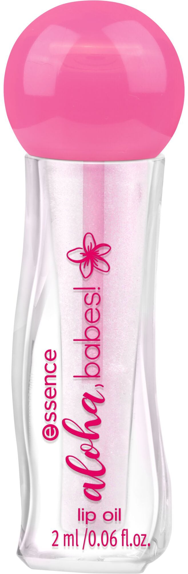 Essence Lipgloss »aloha, babes! lip oil«, (Set, 4 tlg.), Nährende, glänzende Formel, sanfter Glitzereffekt, Kokosnussduft.