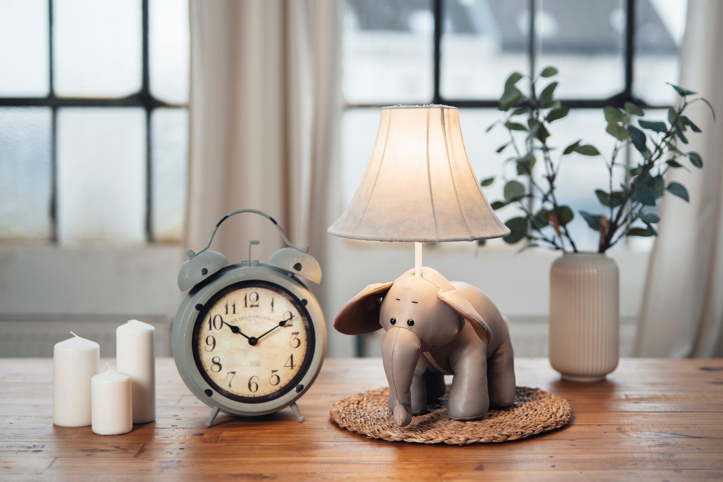 Happy Lamps for smiling eyes LED Tischleuchte »Bobby der Elefant«, 1 flammig, Leuchtmittel GU 5,3 | LED fest integriert, Hochwertig, Einzigartig, Zertifiziert