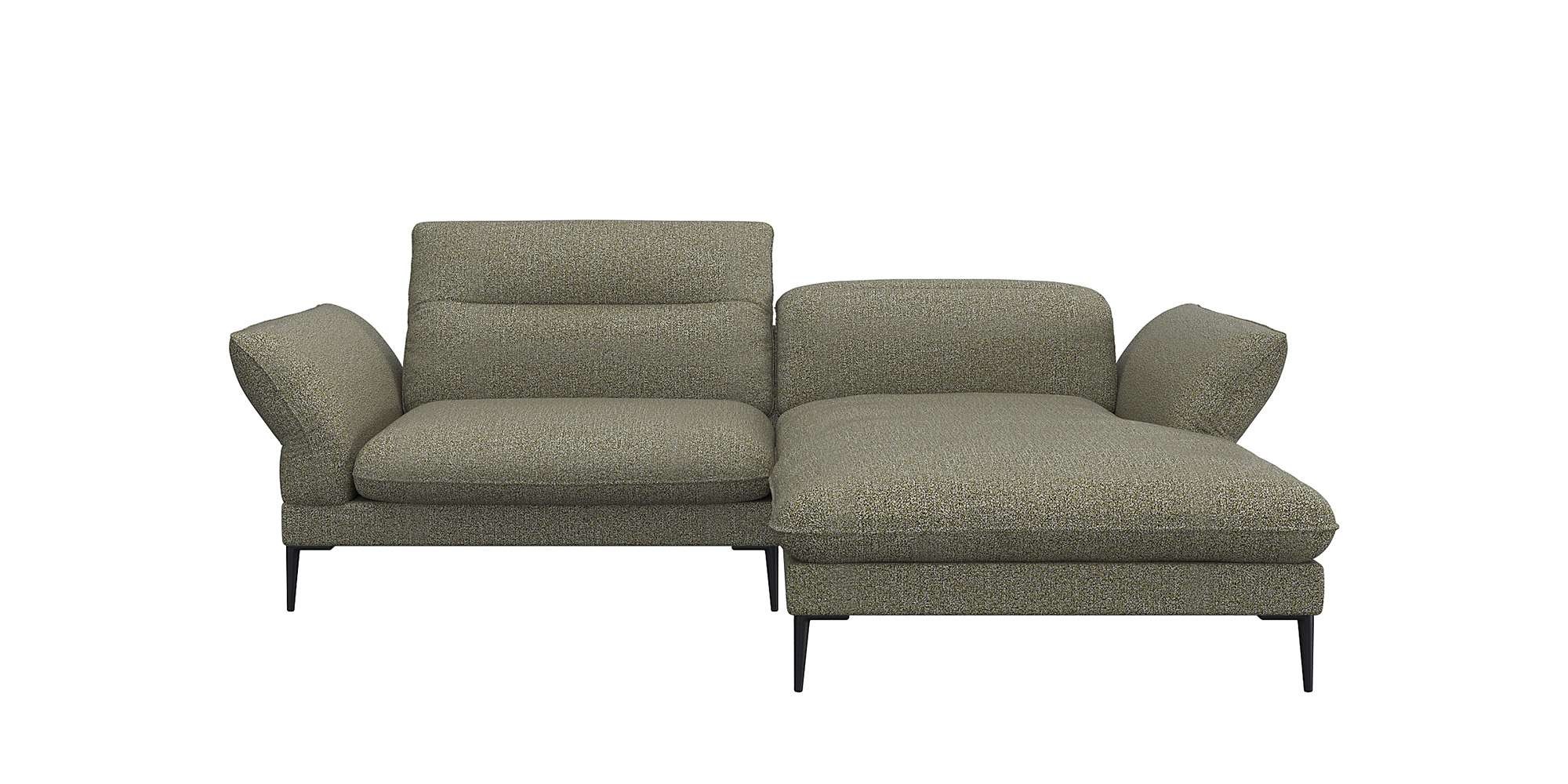 FLEXLUX Ecksofa »Salino, Funktionssofa mit Recamiere, Relaxsofa, Ecksofa«, Sofa mit Arm- und Kopfteil-Verstellungen, Kaltschaum & Stahl-Wellen