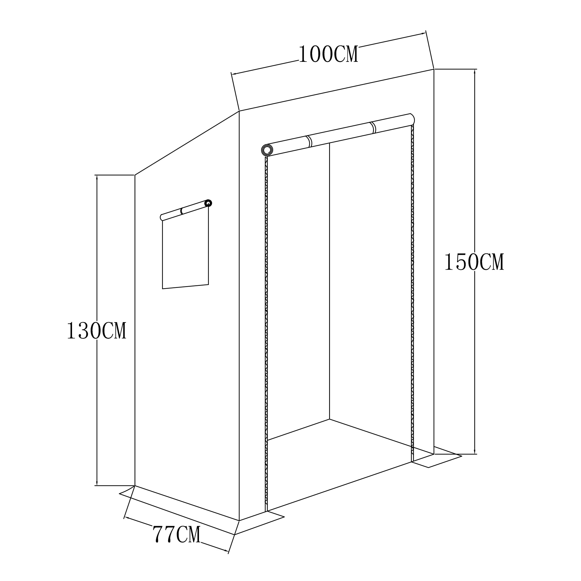 KONIFERA Foliengewächshaus »Huelva« BxTxH: 100x77x150/130 cm