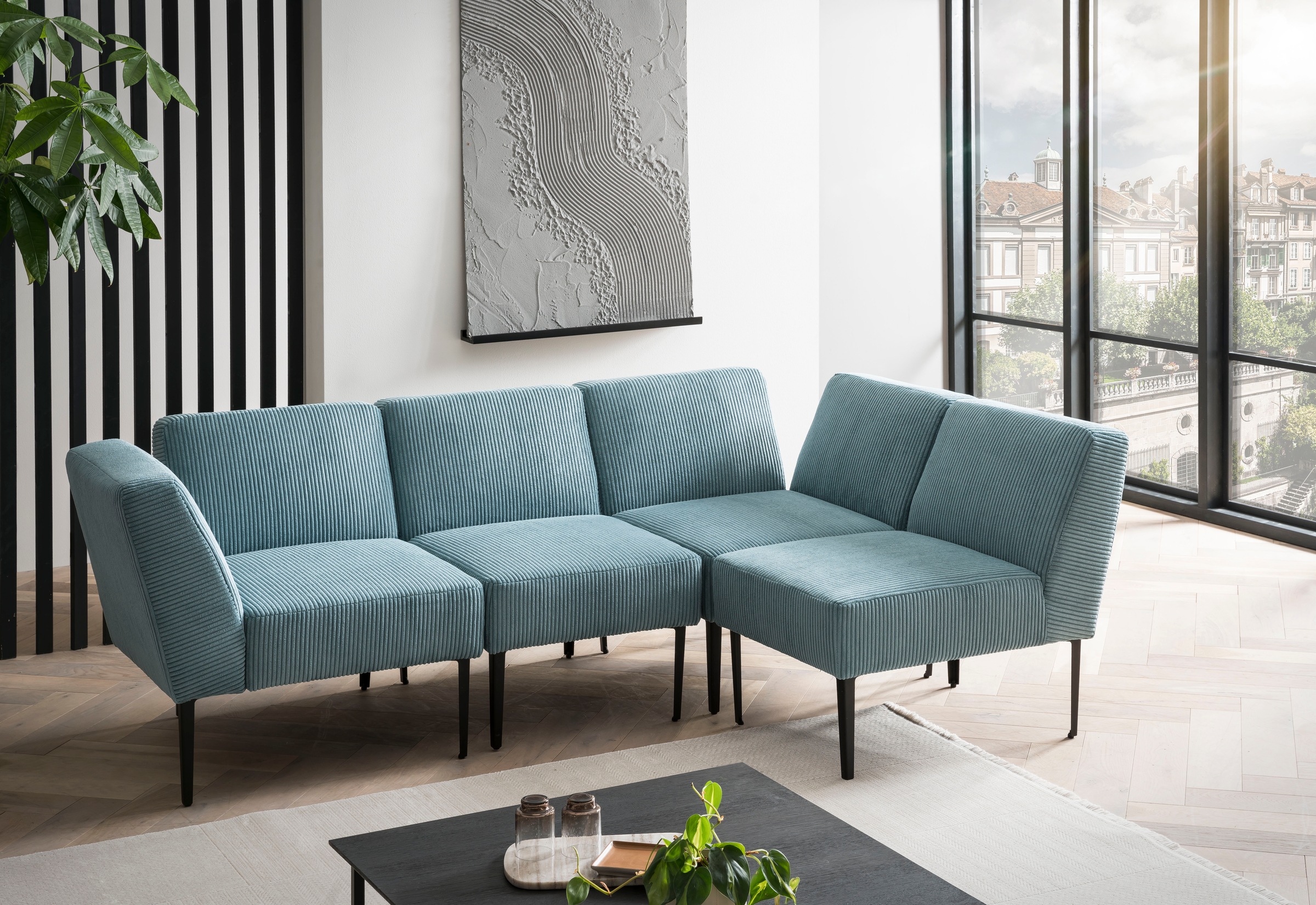 DOMO collection Sofa-Eckelement »700010 Lieferzeit nur 2 Wochen, auch einzeln stellbar«, Modul - als Ecke oder Abschluss einsetzbar, Cord-Bezug