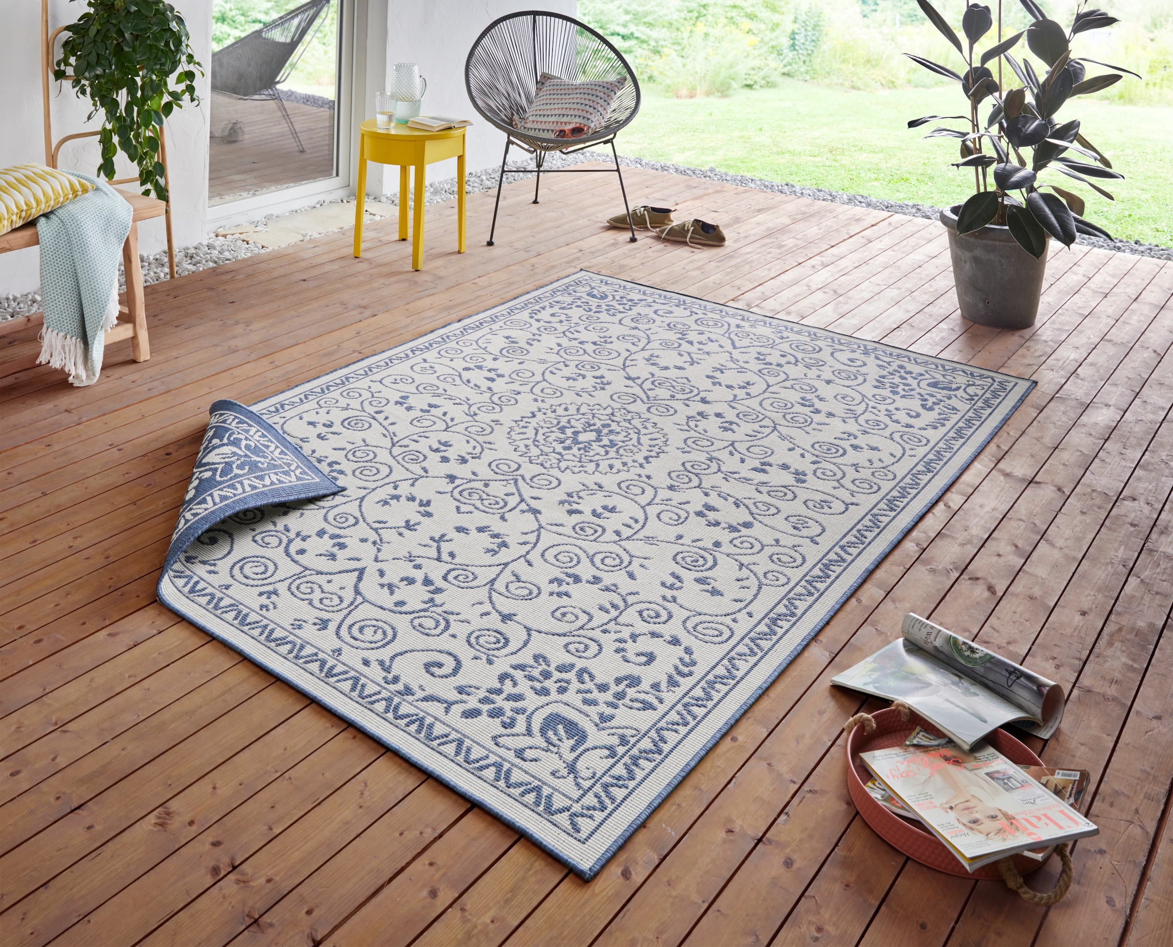 NORTHRUGS Teppich »LEYTE Wendeteppich«, rechteckig, 5 mm Höhe, In-& Outdoor günstig online kaufen