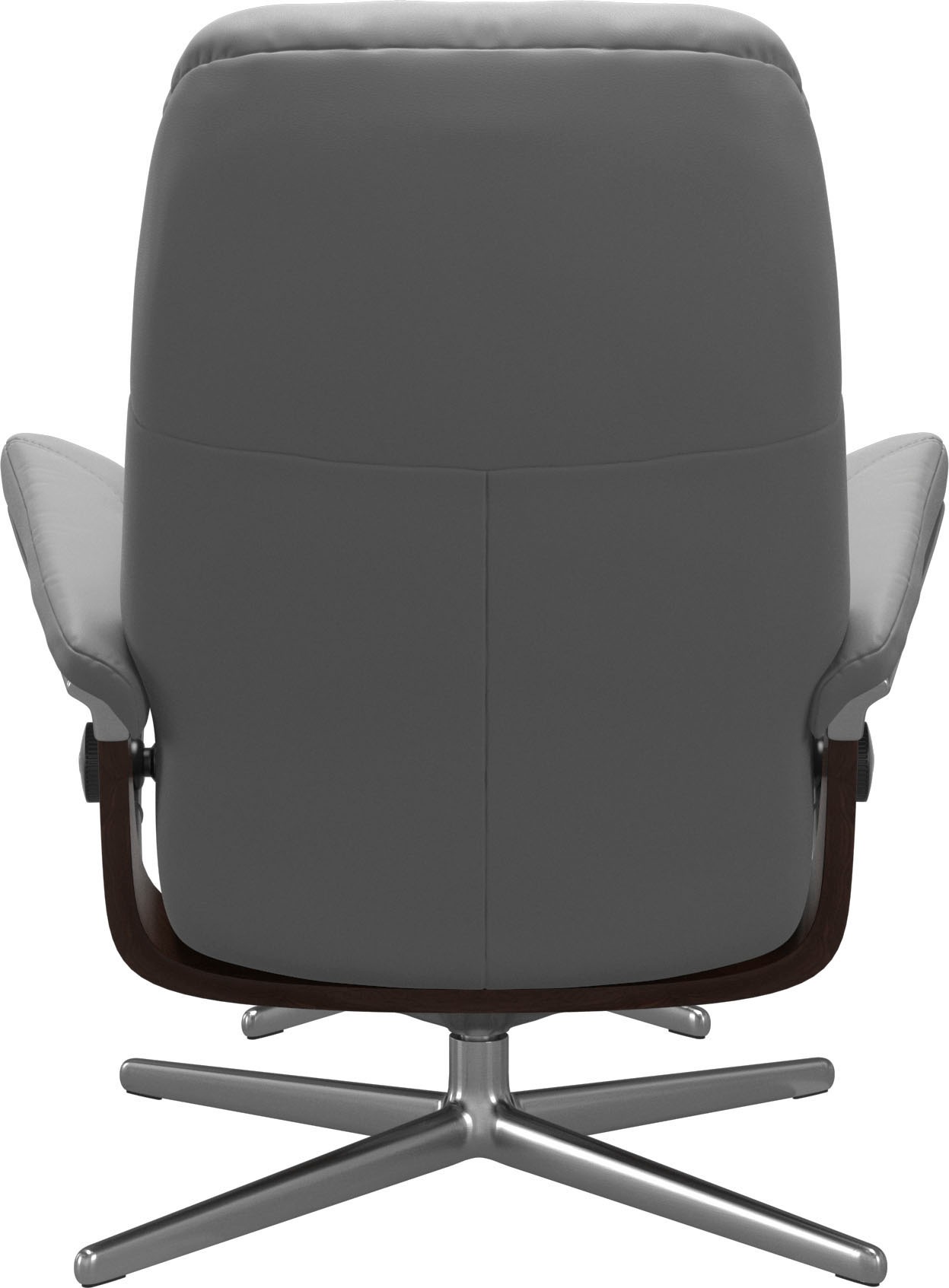 Stressless® Relaxsessel »Consul« Set, Relaxsessel mit Hocker,  mit Hocker, mit Cross Base, Größe S, M & L, Holzakzent Braun
