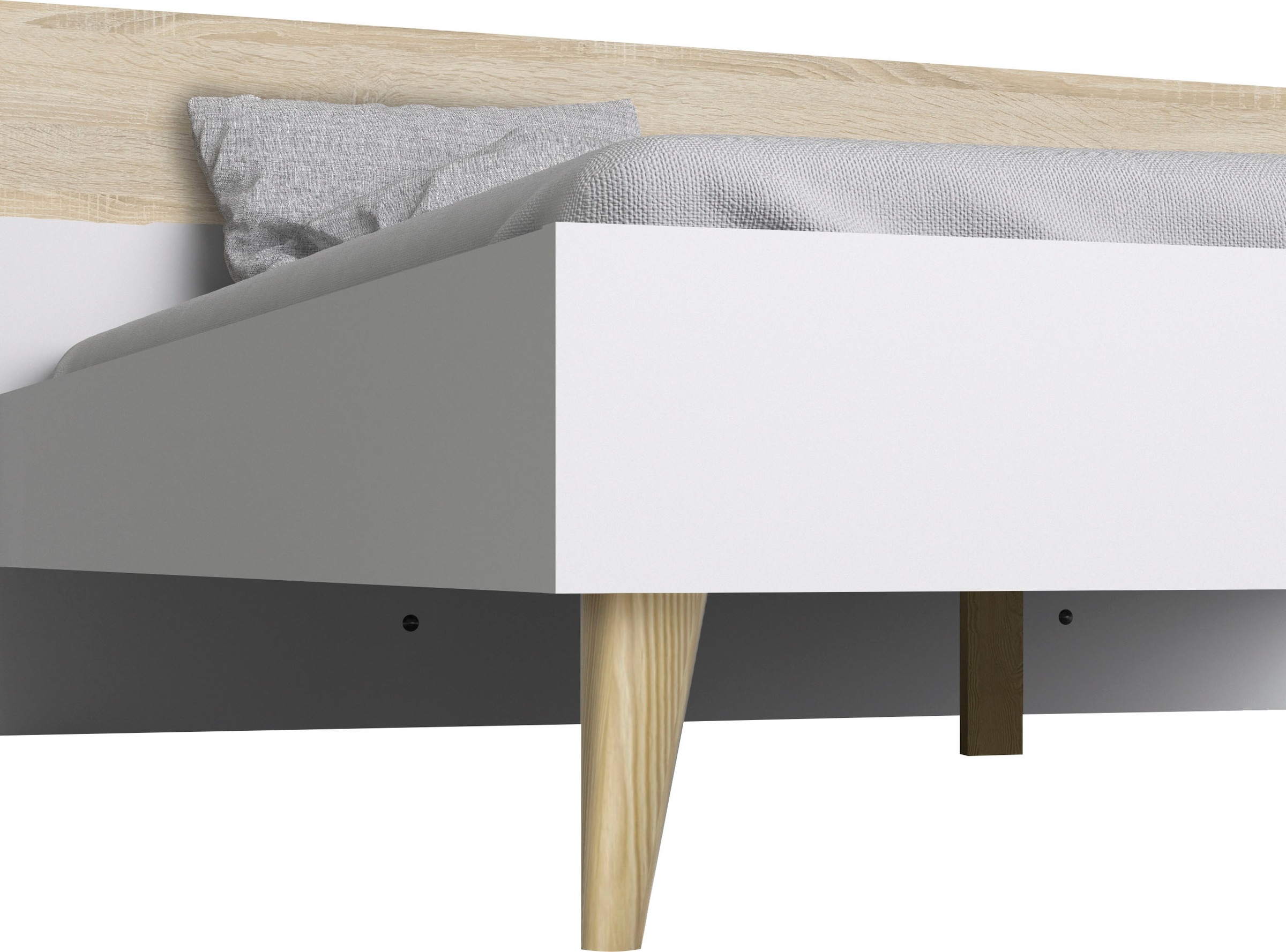 andas Bett »OSLO«, mit Eichenholzbeinen, Liegefläche 180/200 cm