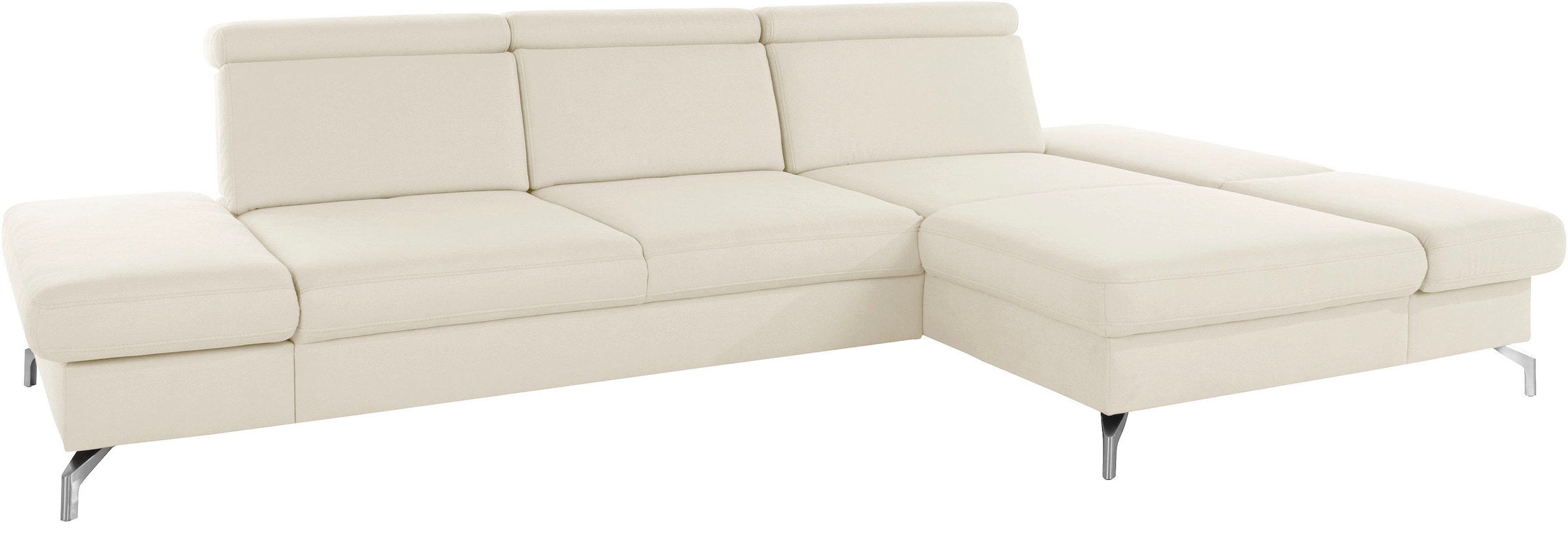 sit&more Ecksofa »Brisbane L-Form«, Fußhöhe 12 cm, inklusive Sitztiefen-, Armteil- und Kopfteilverstellung