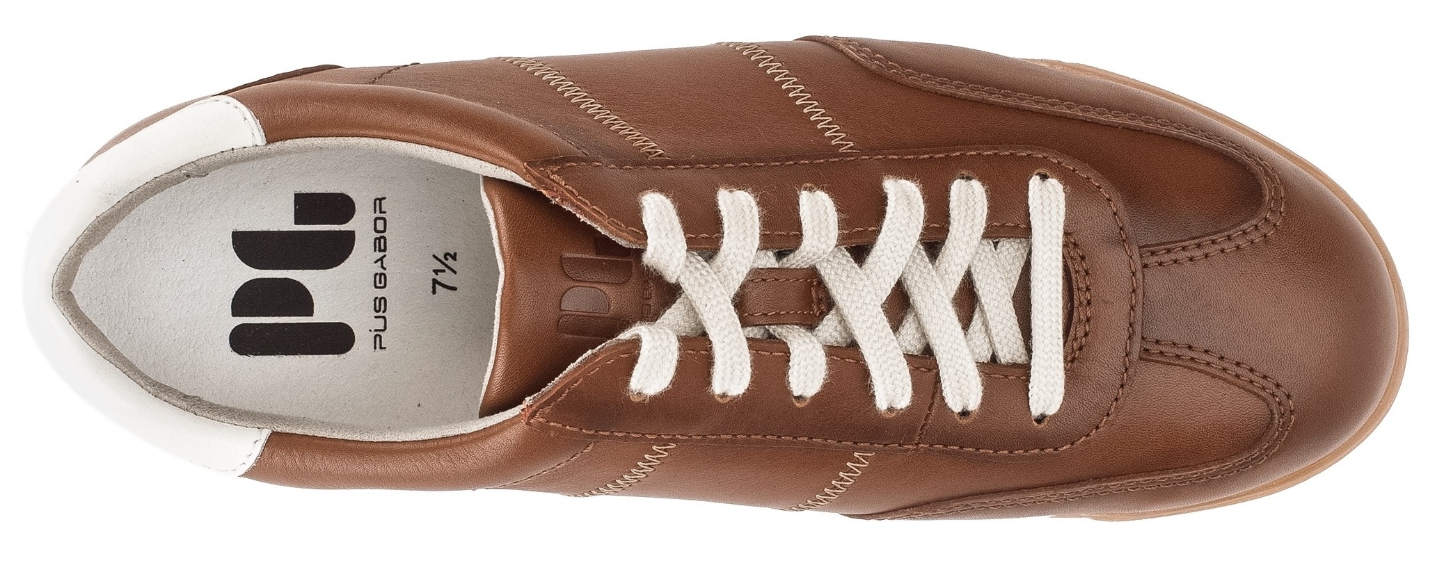 Pius Gabor Sneaker  , Freizeitschuh, Komfortschuh, Schnürschuh mit Kontrastnähten, G-Weite