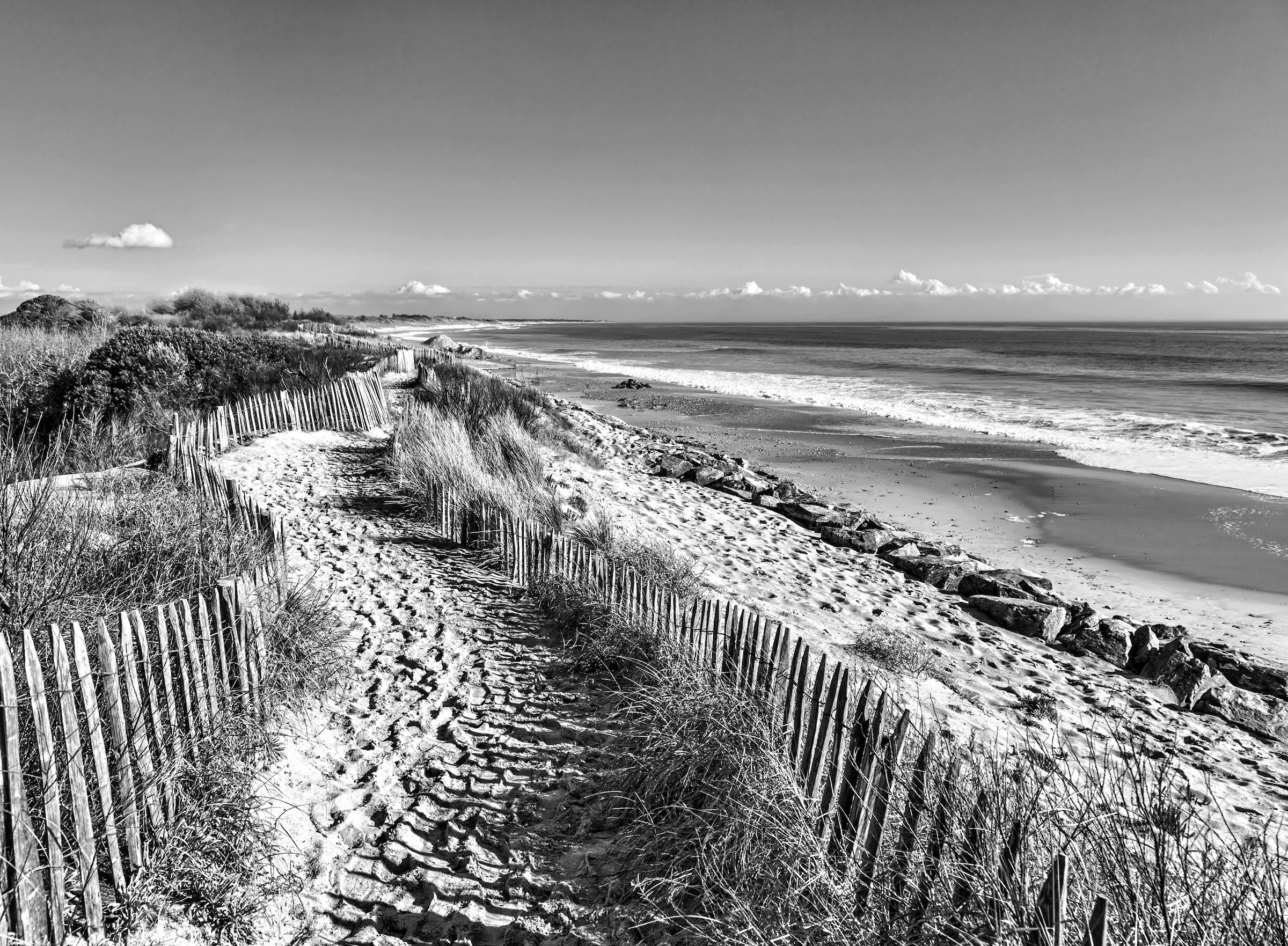 Papermoon Fototapete »Strand Schwarz & Weiß« günstig online kaufen