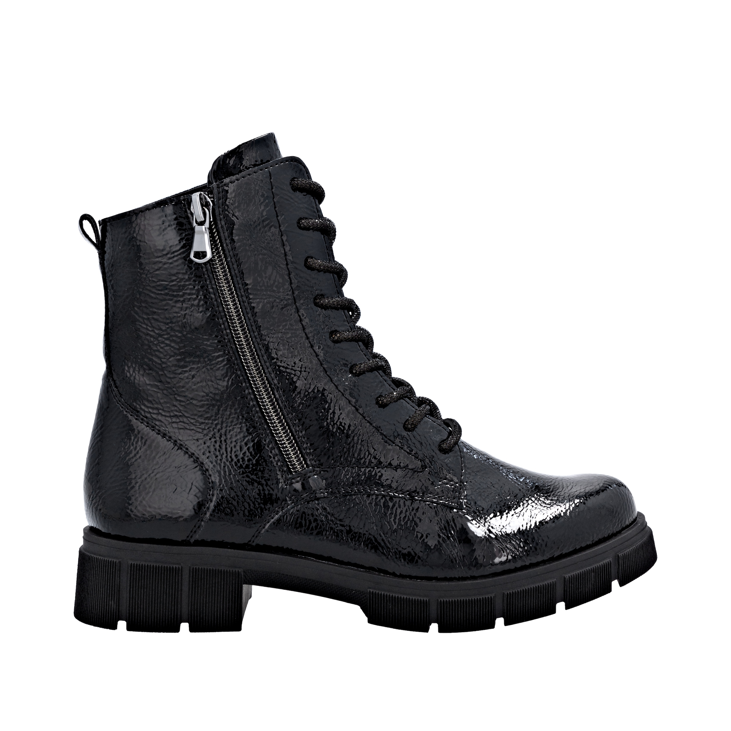 Remonte Schnürstiefelette, Schnürboots, Stiefelette, Profilsohle, mit Glitzer-Schnürsenkel