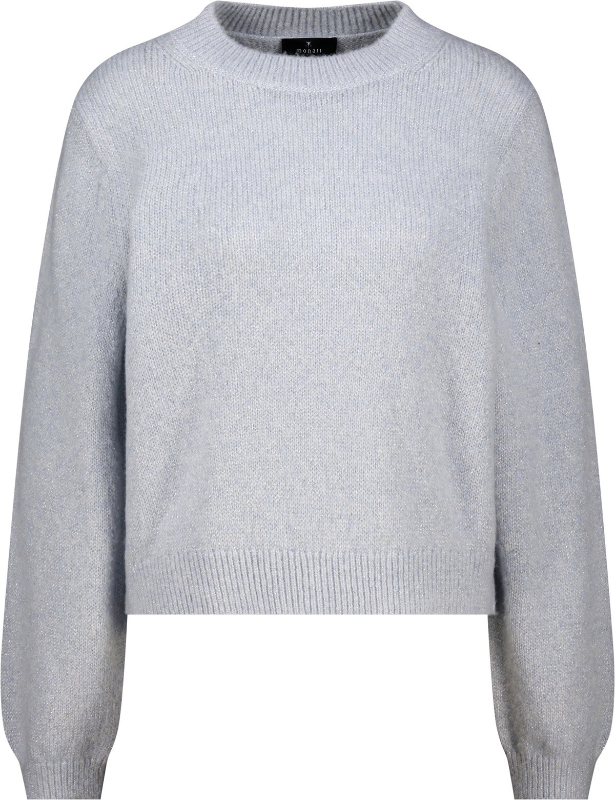 Monari Strickpullover »Flausch Lurex« Regular fit mit Rundhalsausschnitt, Woll-Mix