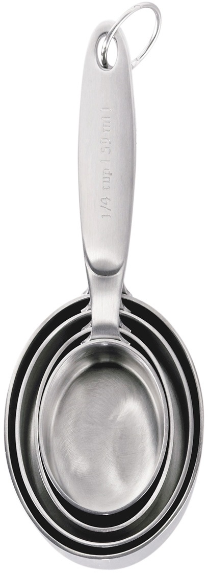 Cuisipro Messlöffel Edelstahl Set, 4 ineinderstapelbare Edelstahl-Messbeche günstig online kaufen