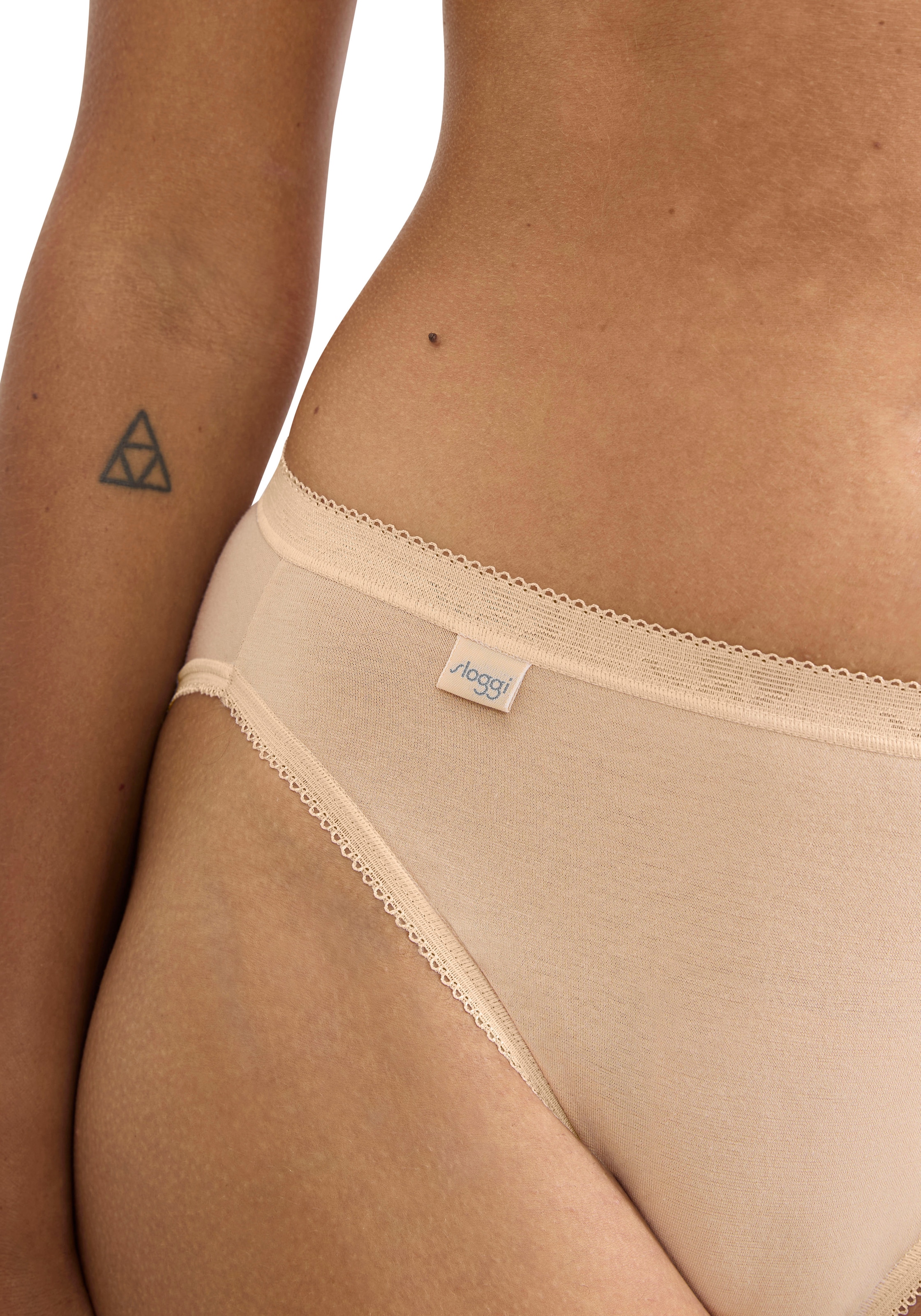 sloggi Tai-Slip »Basic+« 2er Pack,  perfekter Sitz, Baumwollmix, elastisch, weiche Nähte