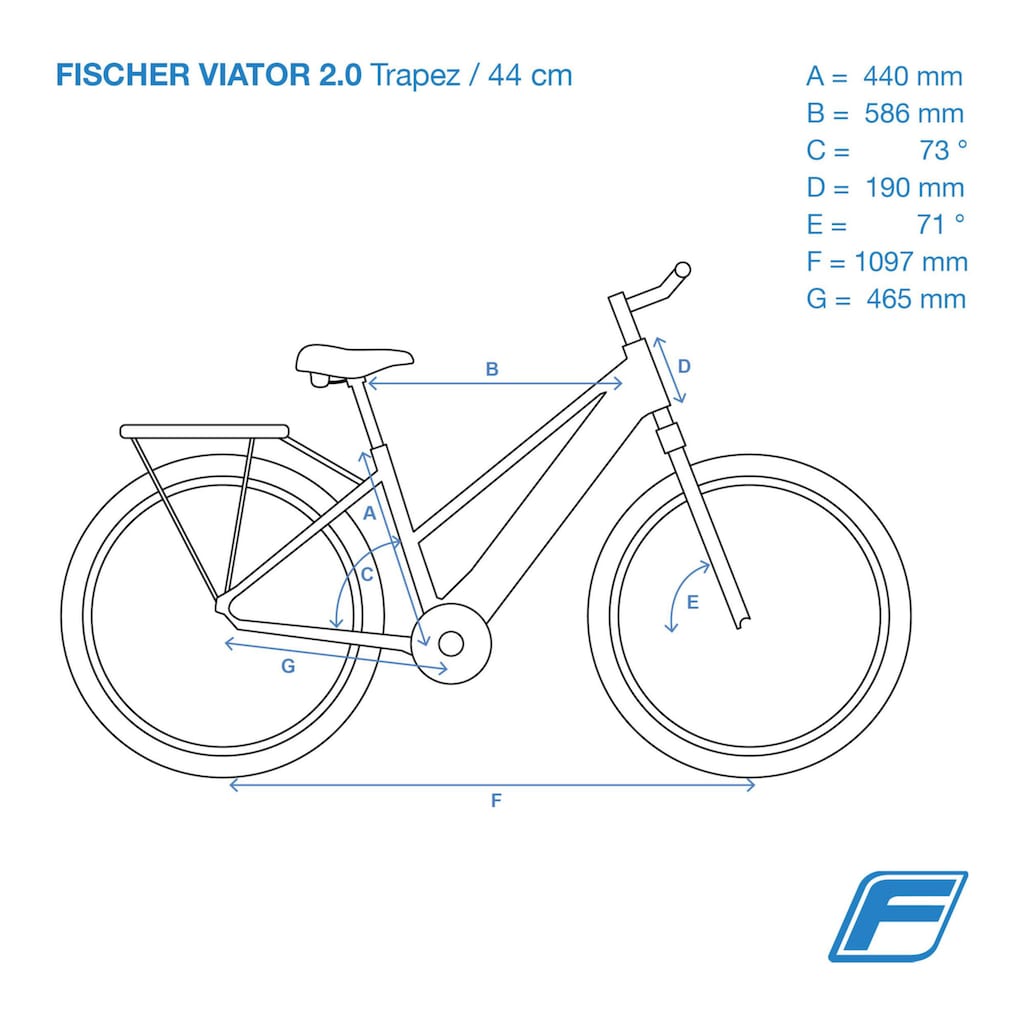 FISCHER Fahrrad E-Bike »VIATOR 2.0 Damen 557 44«, 8 Gang, Shimano, Acera