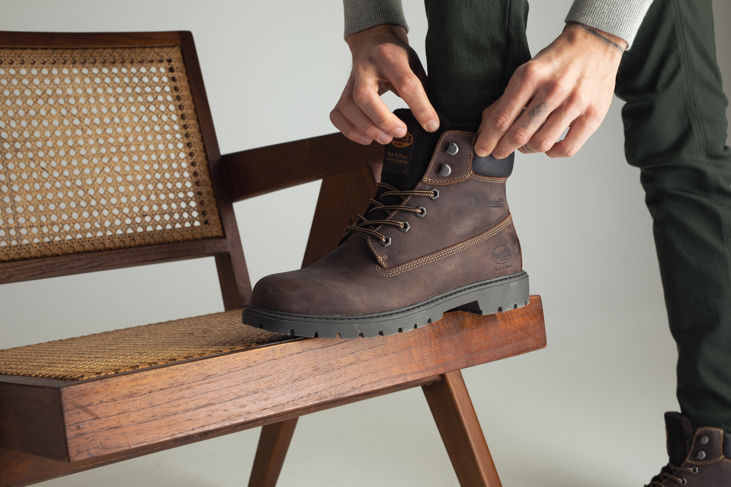 Dockers by Gerli Winterboots  Workerboots, Schnürstiefel mit Blockabsatz