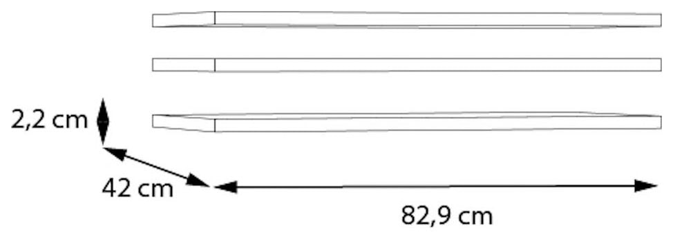 FORTE Einlegeboden 3 tlg. Set, Breite 82,9 cm