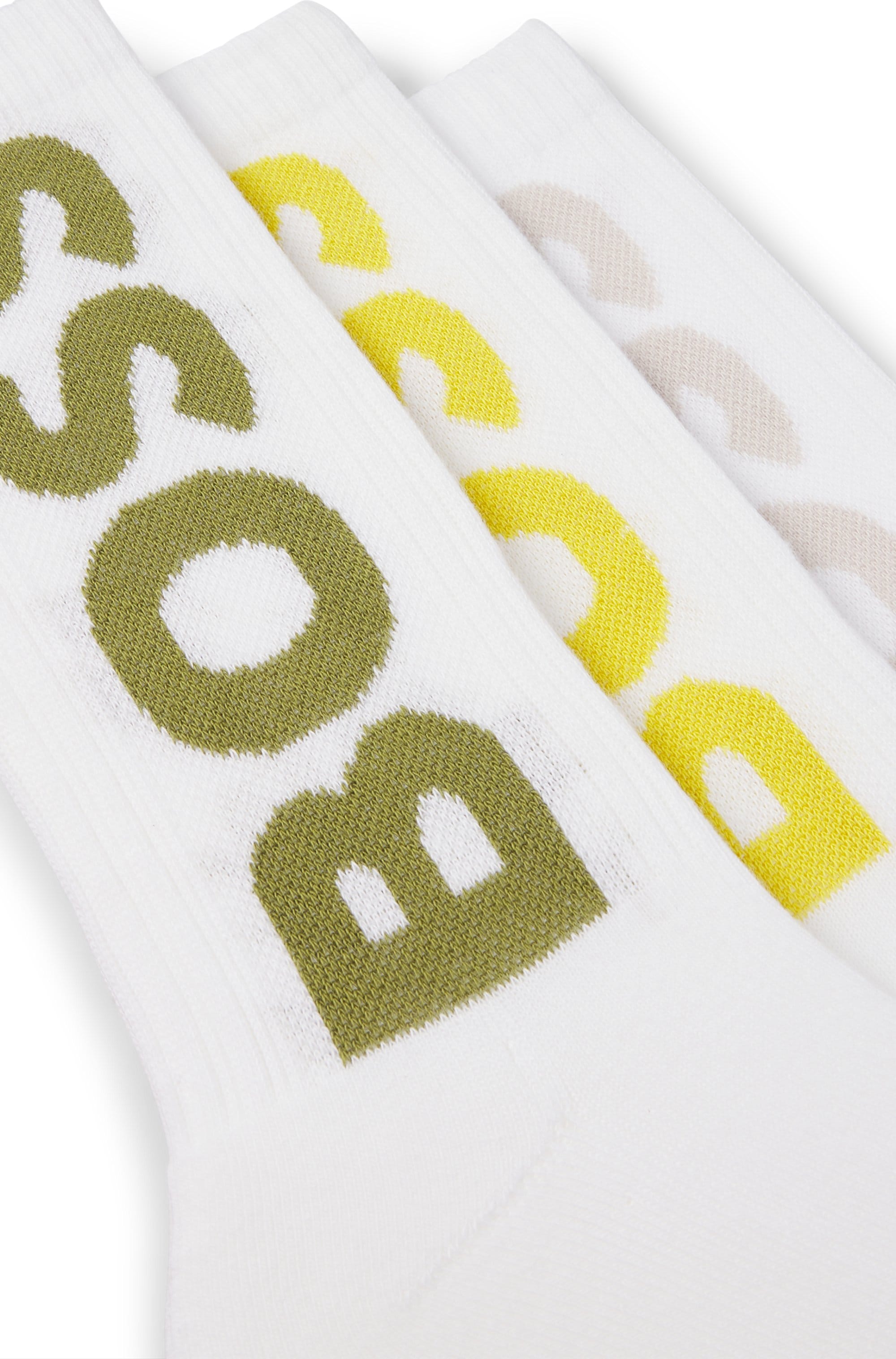 BOSS Socken »3P QS Rib Logo CC«, mit Logo