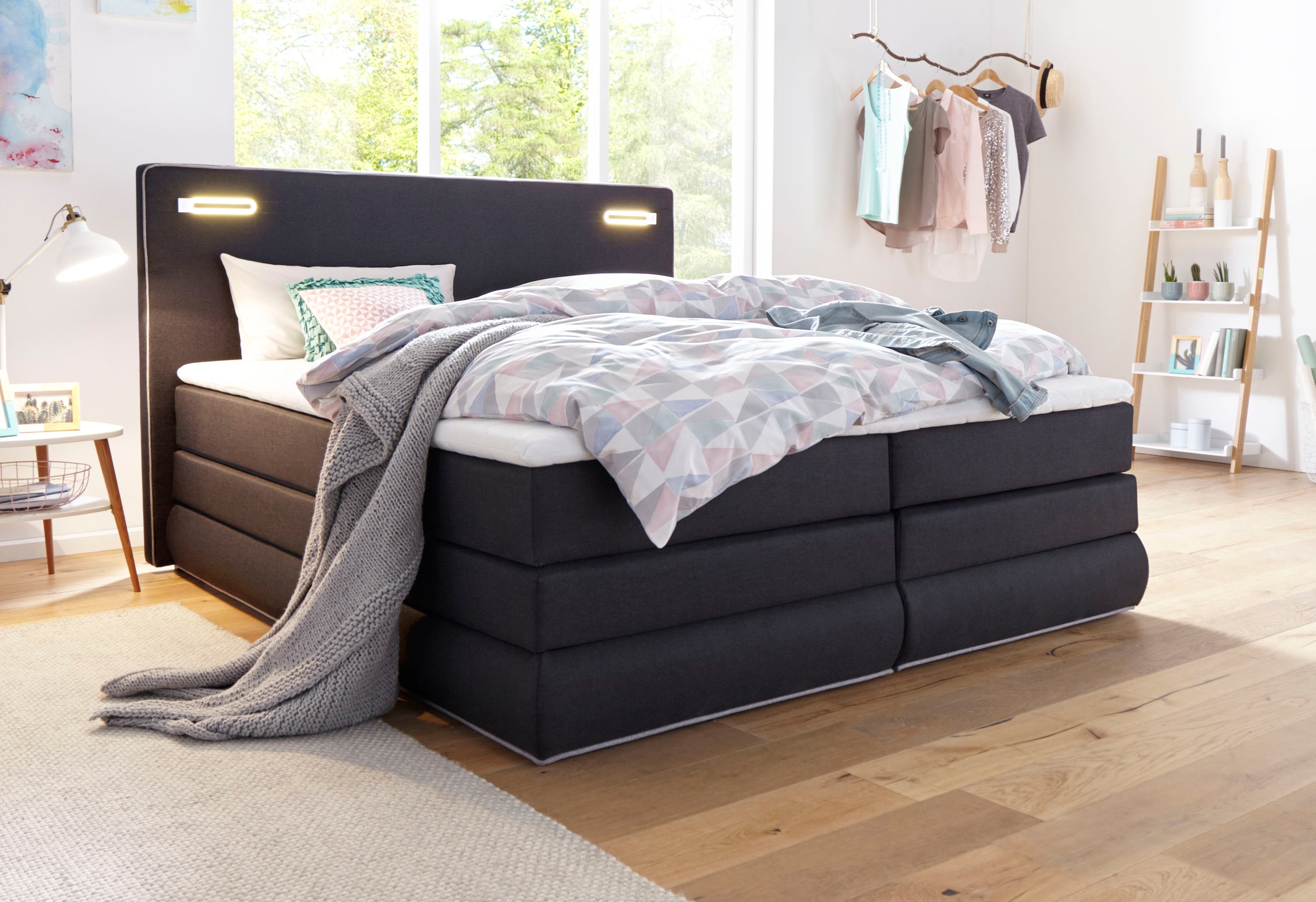 COLLECTION AB Boxspringbett »Ninoni mit Kaltschaummatratze«, inkl. Bettkast günstig online kaufen