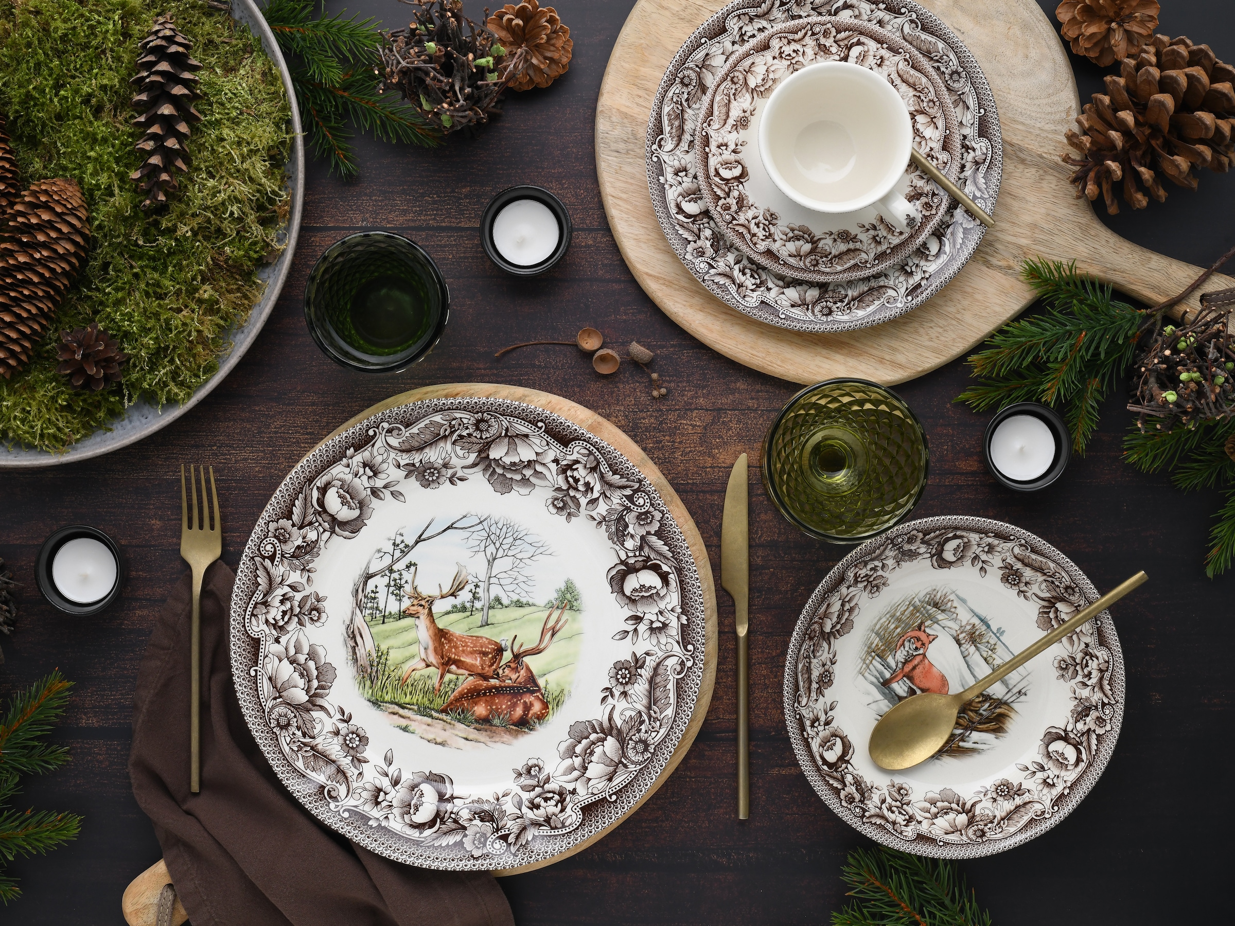 CreaTable Kombiservice »Haydon Grove, Kombi-Service 30-tlg«, (Set, 30 tlg.), Tiermotive, Landhausstil