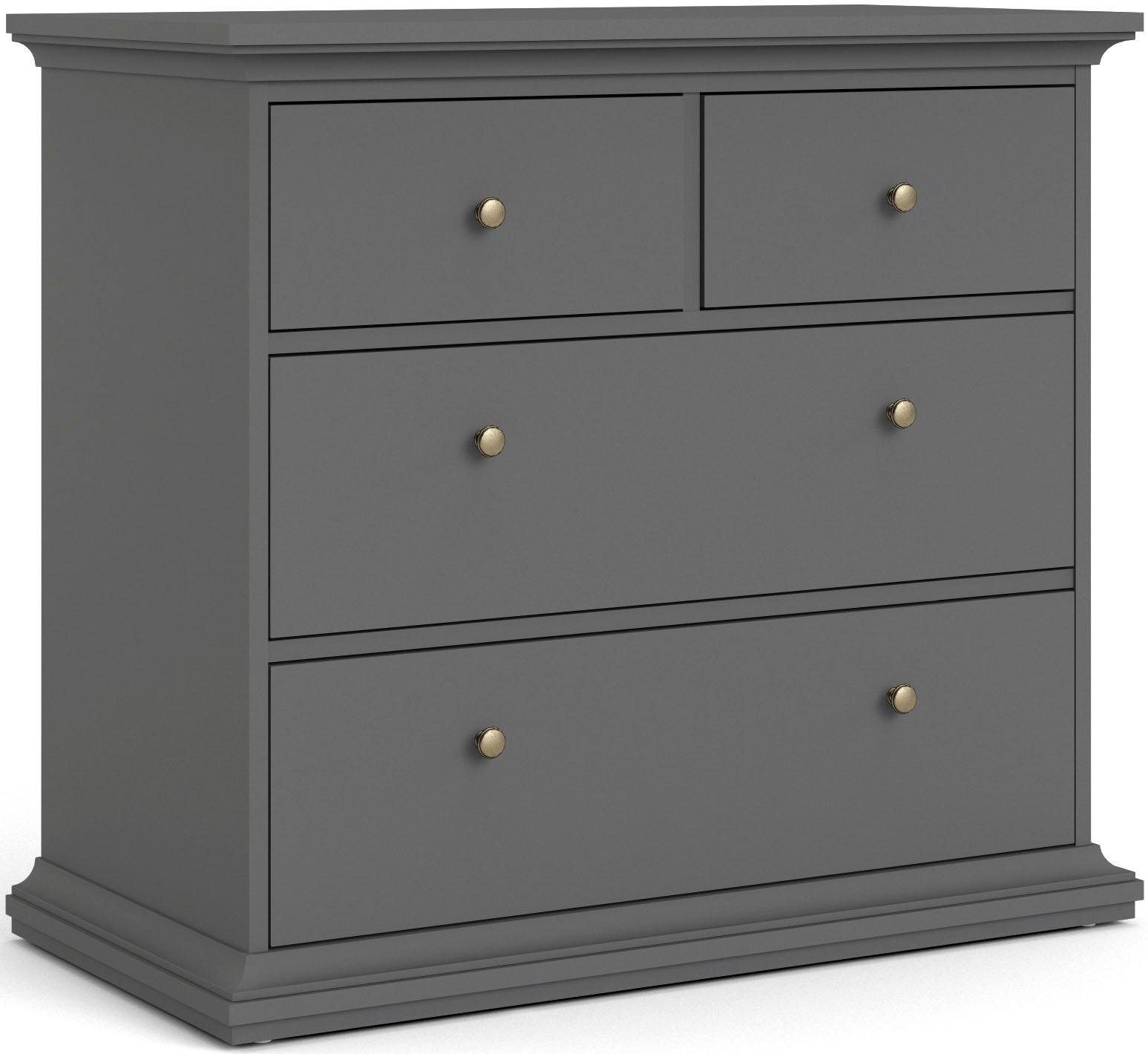 Home affaire Kommode »Paris, Aufbewahrung, Schubladenschrank, Stauraum«, mit 4 Schubladen, Breite 96 cm, Höhe 87 cm