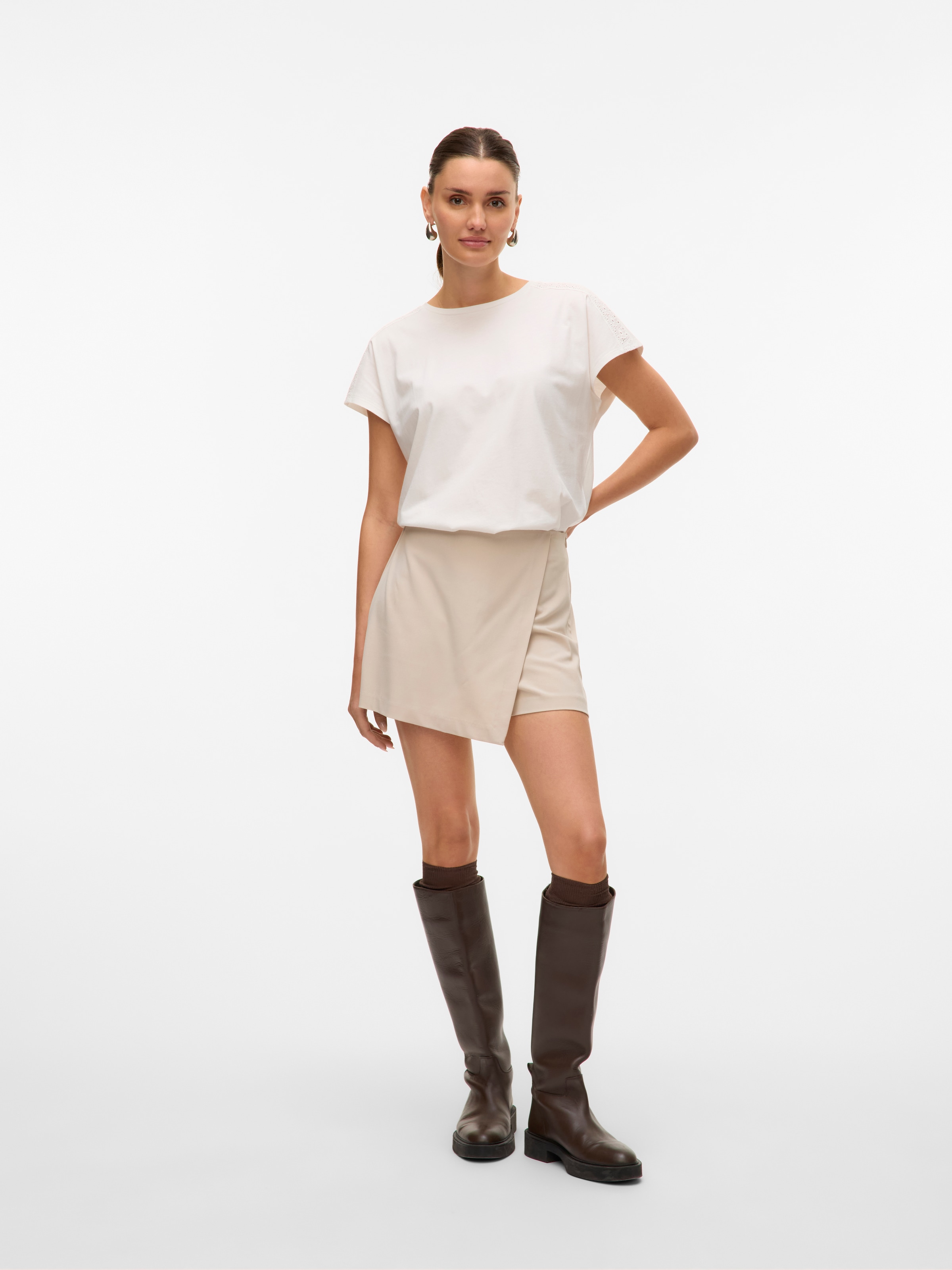 Vero Moda Kurzarmshirt »VMEMMY SS LACE TAPE TOP JRS GA NOOS«
