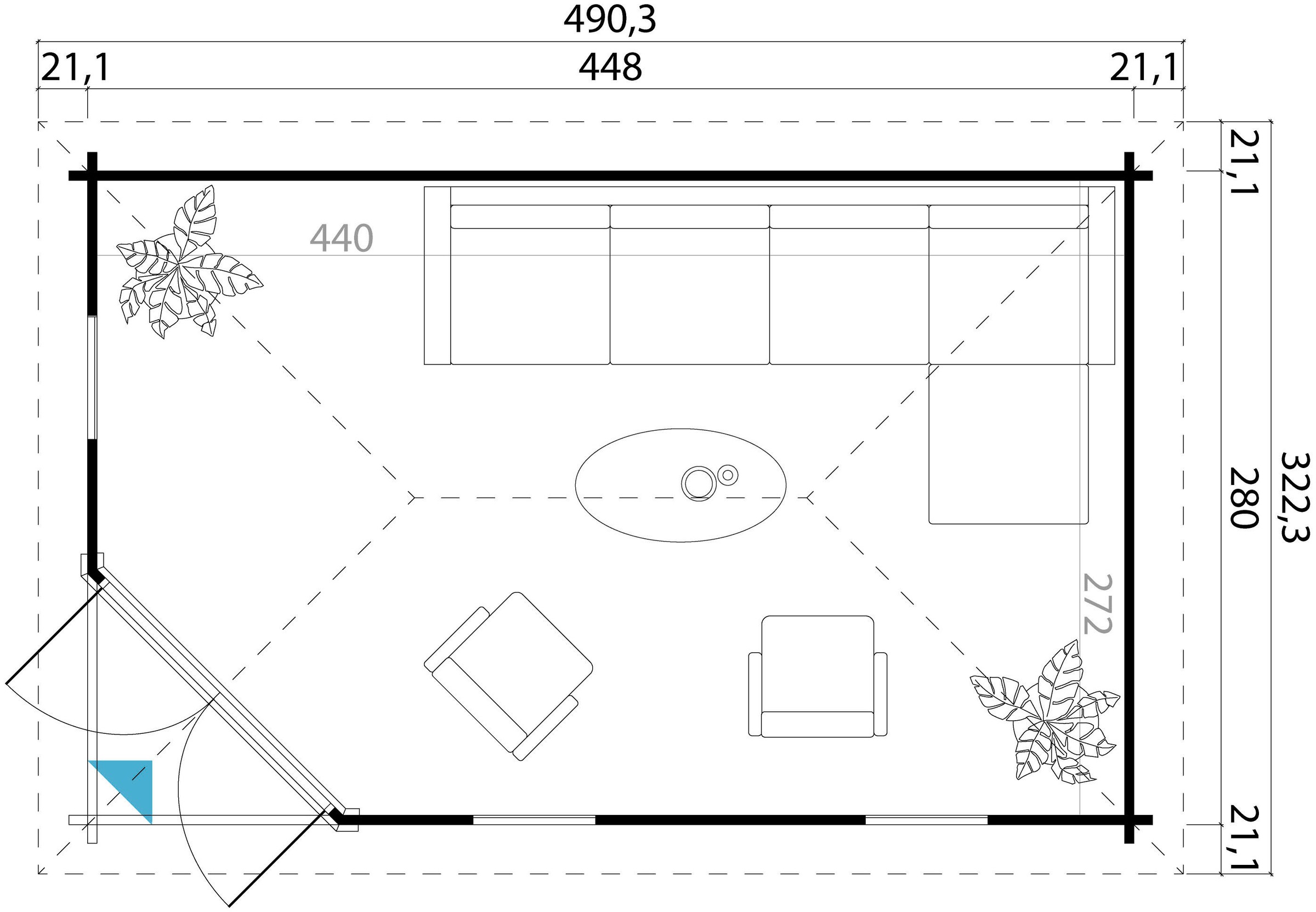LASITA MAJA Gartenhaus »EDINBURGH«