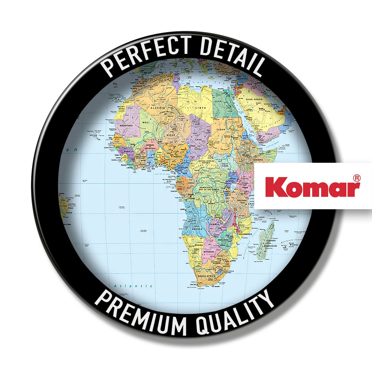 Komar Fototapete »World Map - Größe 270 x 188 cm«, bedruckt, Wohnzimmer, Schlafzimmer
