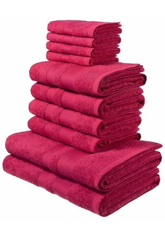 Handtuch Set »Vanessa, Handtücher mit Bordüre, 100% Baumwolle, einfarbig, weich«,...