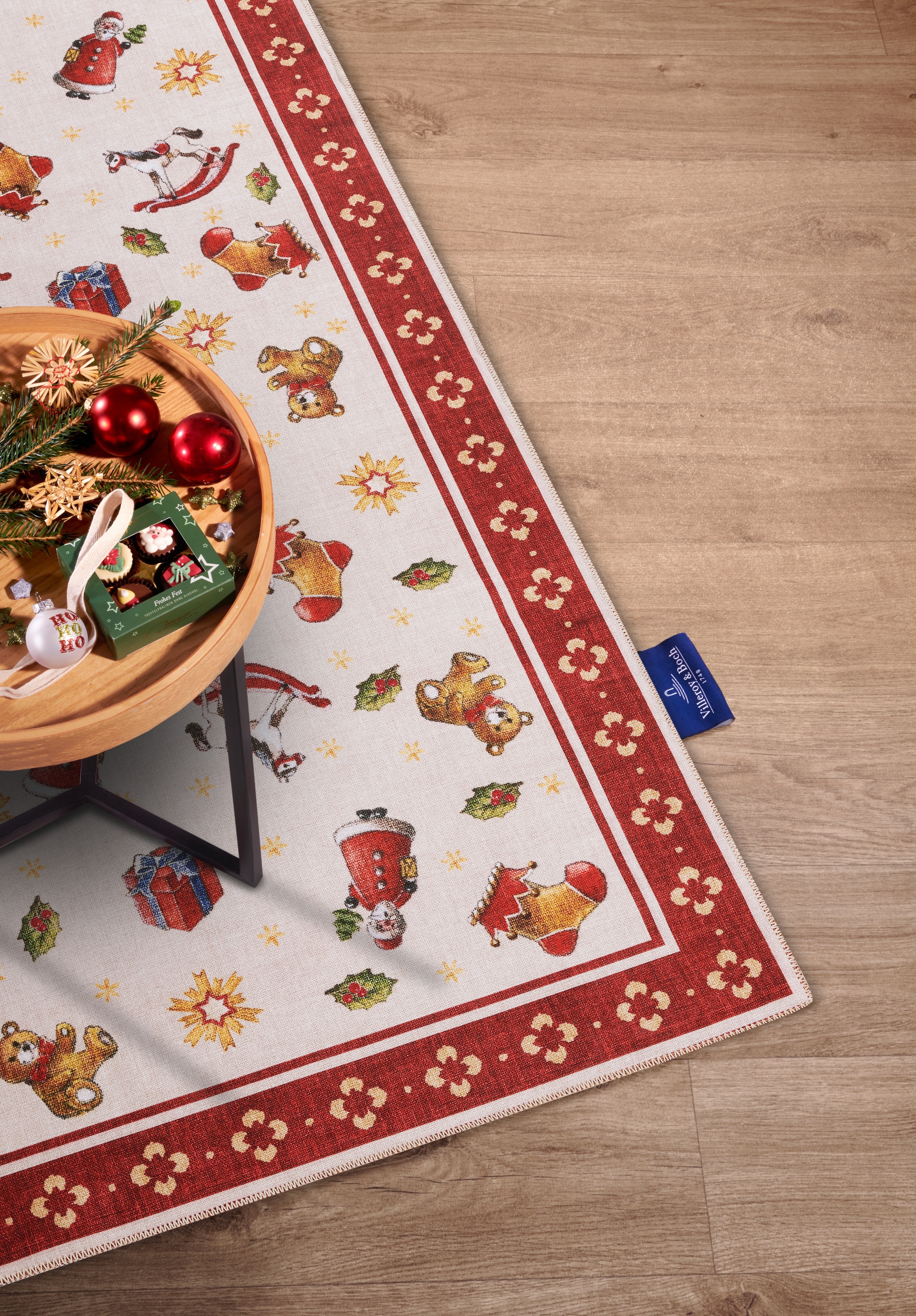 Villeroy & Boch Teppich »Nostalgic Toy's Delight, eckig, rund und Läufer«, rechteckig, 3 mm Höhe, Weihnachten, Wohnzimmer, Flur, Geschenk, Toys Delight, Dekoration