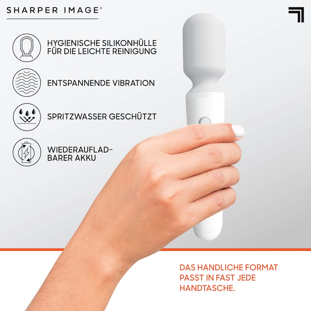 Sharper Image Massagegerät »Kleiner Kabelloser Tragbarer Ganzkörper Massagestab GO«
