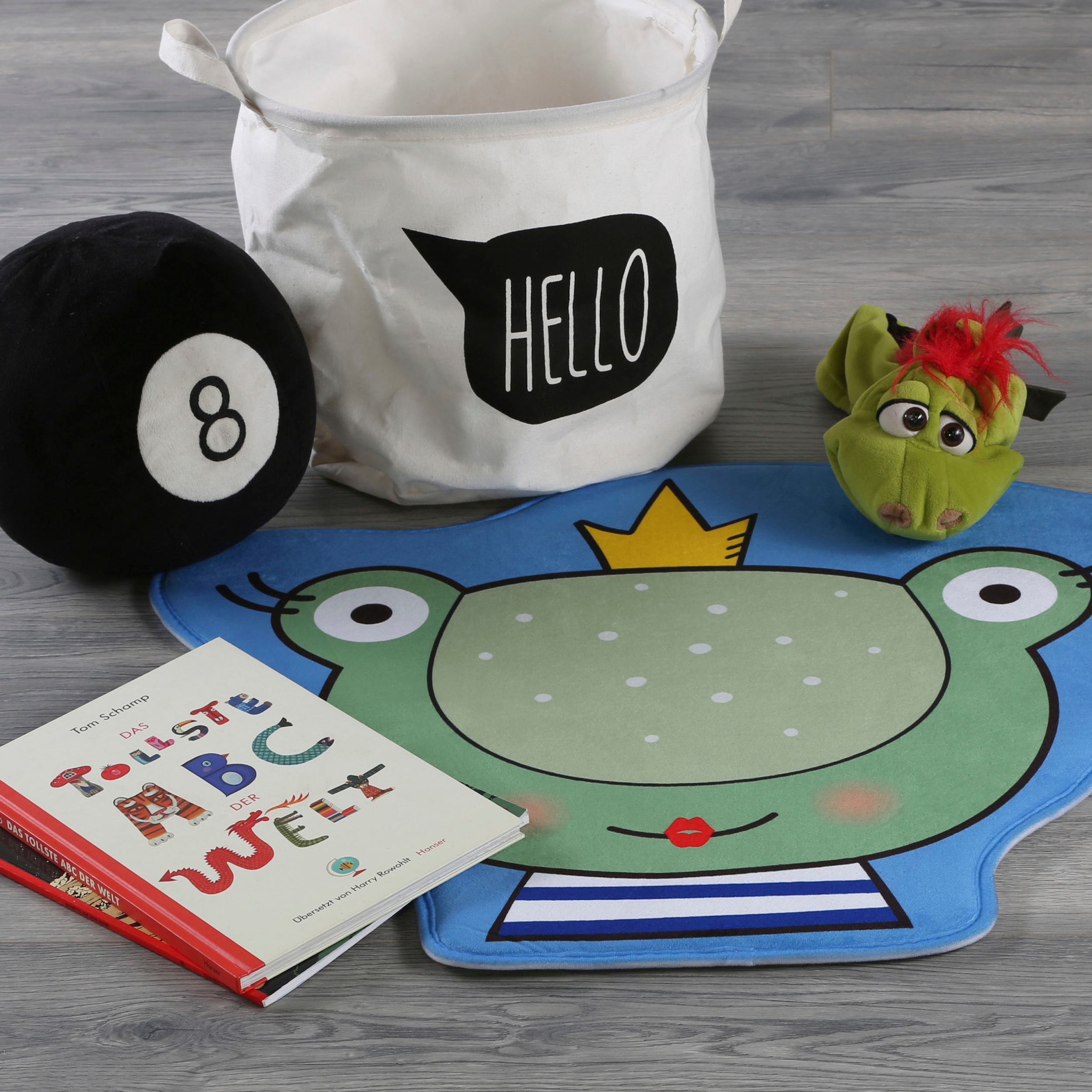 Obsession Kinderteppich »My Mila Kids 146«, Motivform, 8 mm Höhe, Motiv Frosch, waschbar, Kinderzimmer