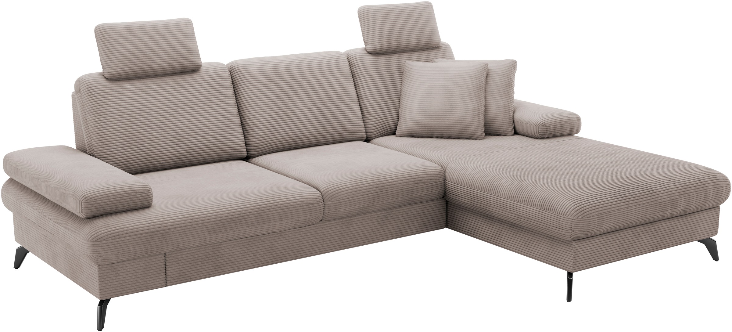 sit&more Ecksofa »Morris Jubi L-Form«, inkl. Armteilfunktion und 1 Zierkissen, wahlweise mit Bettfunktion