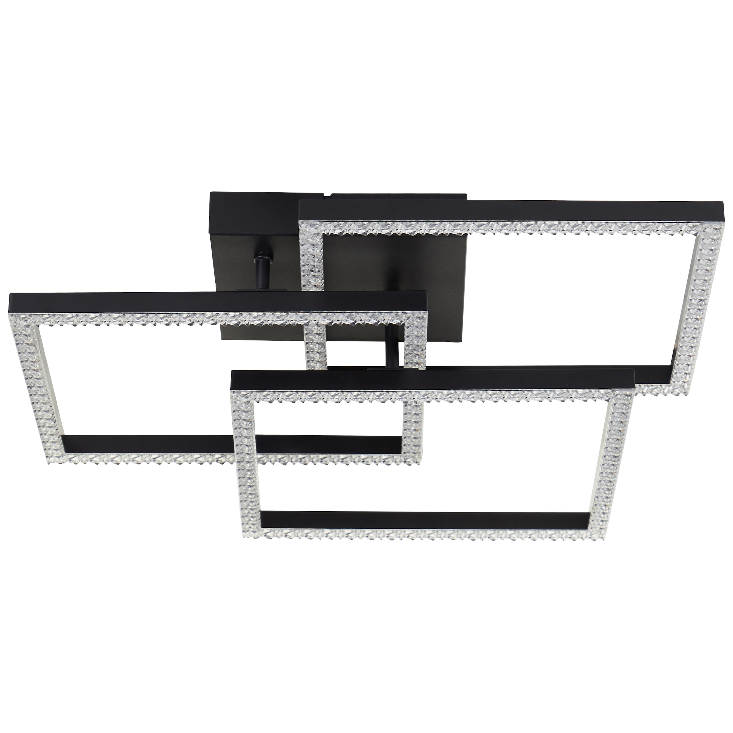 Brilliant LED Deckenleuchte »Ranni« 1 Stk. Neutralweiß 47 x 47, 3900 lm, 4000 K, Kristalloptik, schwenkbar, schwarz