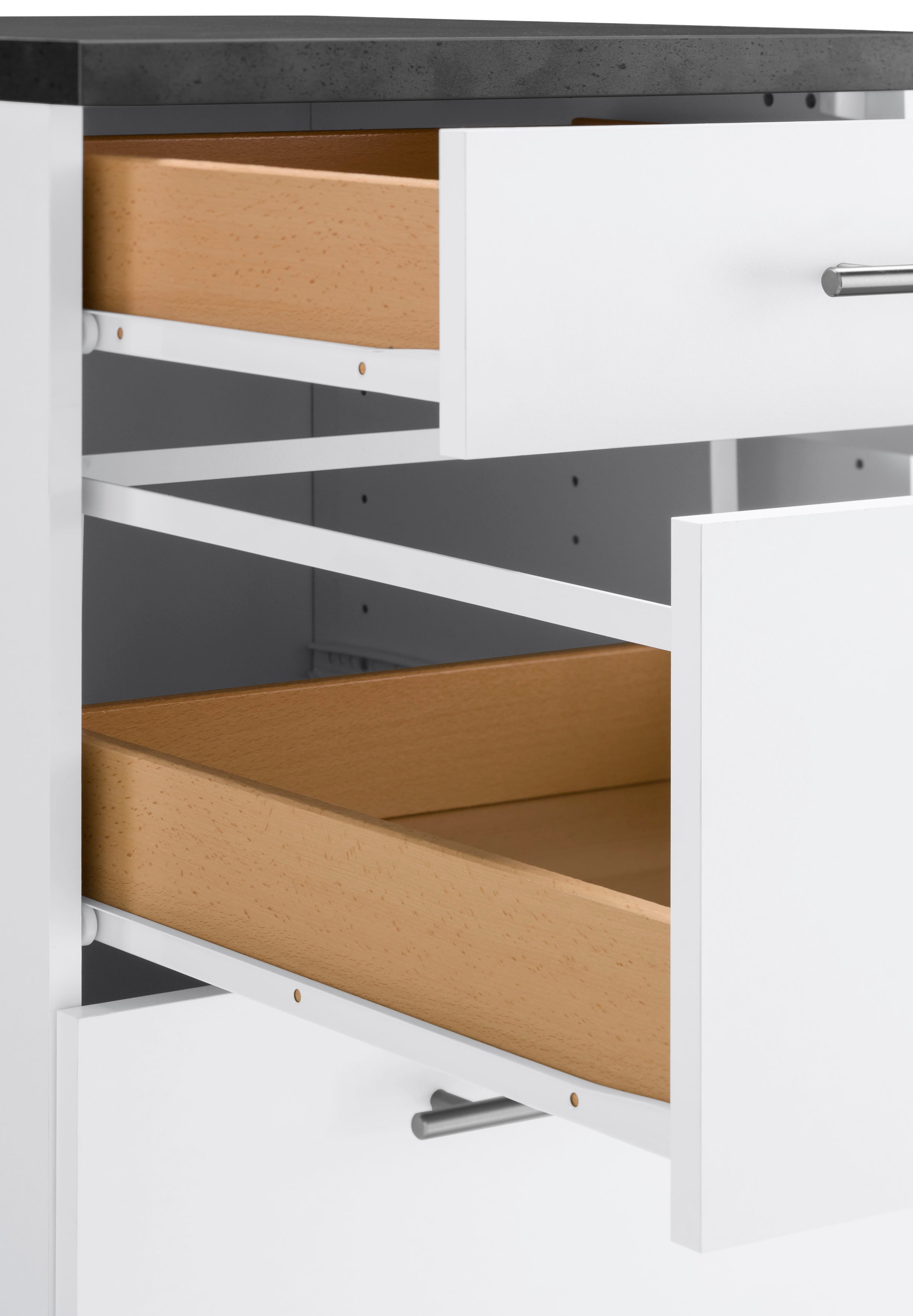 OPTIFIT Küchenzeile »Mini«, Breite 210 cm, wahlweise mit E-Geräten, mit Arbeitsplatte