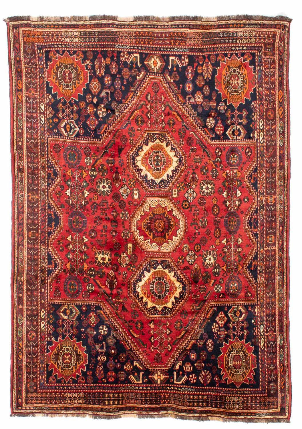 morgenland Wollteppich »Shiraz Medaillon Rosso 260 x 193 cm«, rechteckig, 1 günstig online kaufen