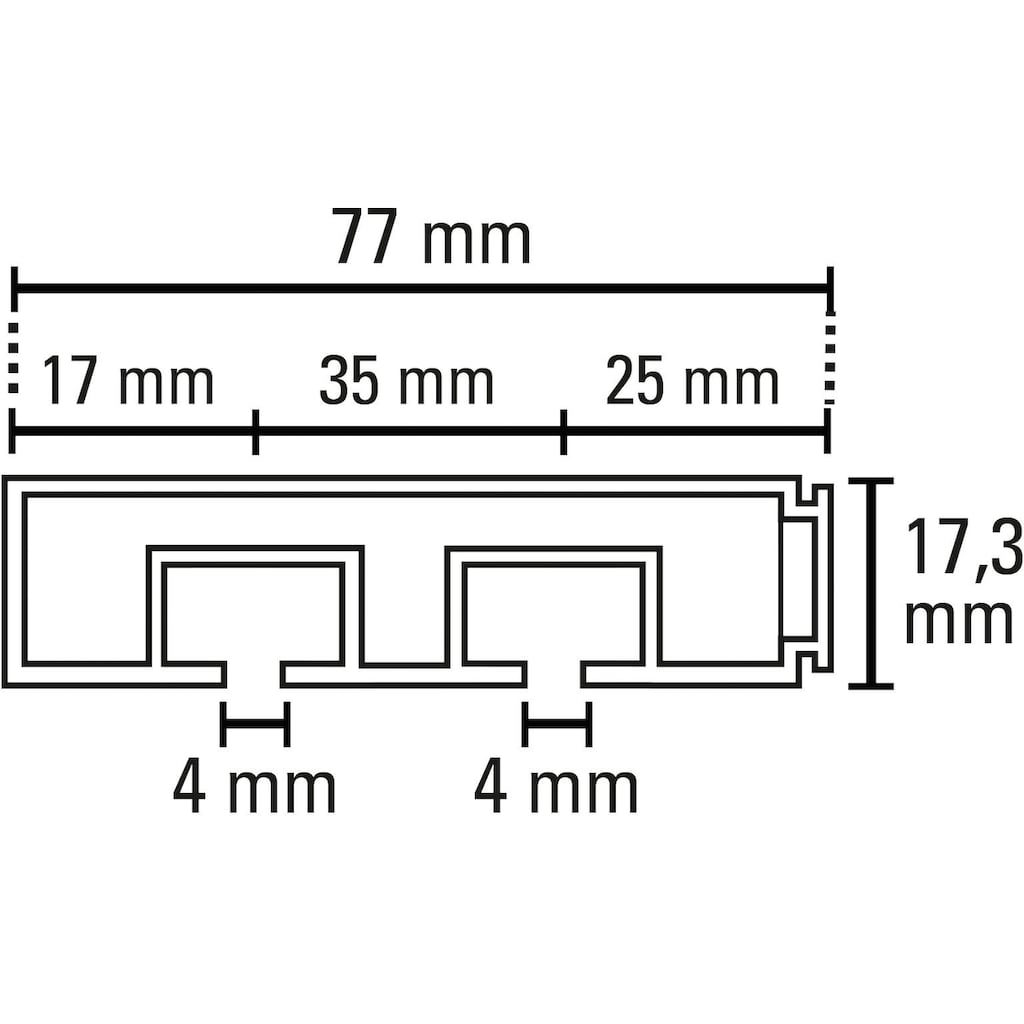 GARDINIA Gardinenschiene »Vorhangschienen Set GK2«, 2 läufig-läufig, Fixmaß, 2-läufig