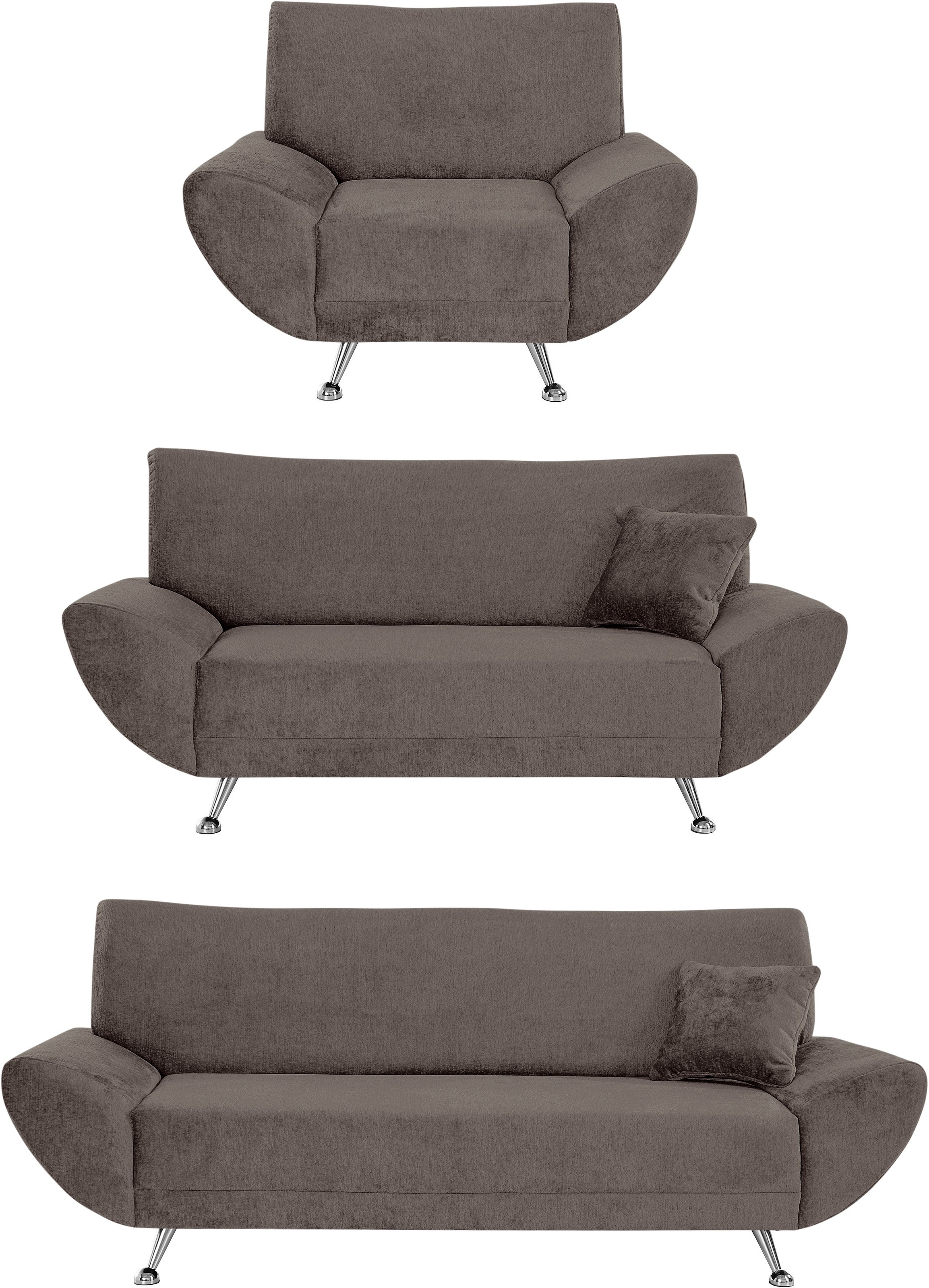 INOSIGN Polstergarnitur »Saltare elegant und komfortabel«, (3 tlg.) günstig online kaufen