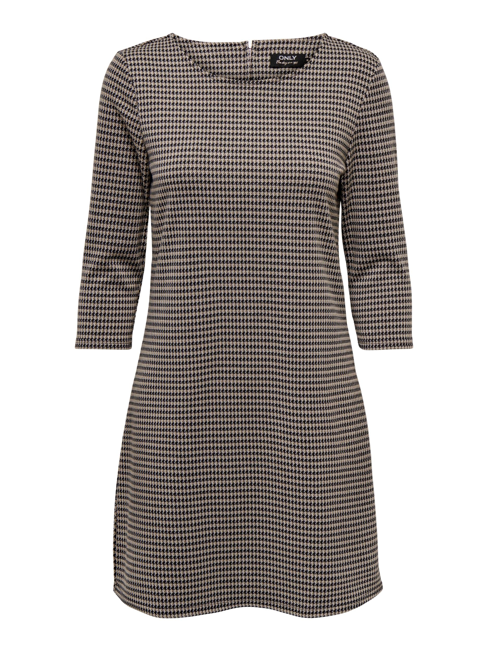 ONLY Jerseykleid »ONLBRILLIANT 3/4 CHECK DRESS«, mit Reißverschluss im Rücken