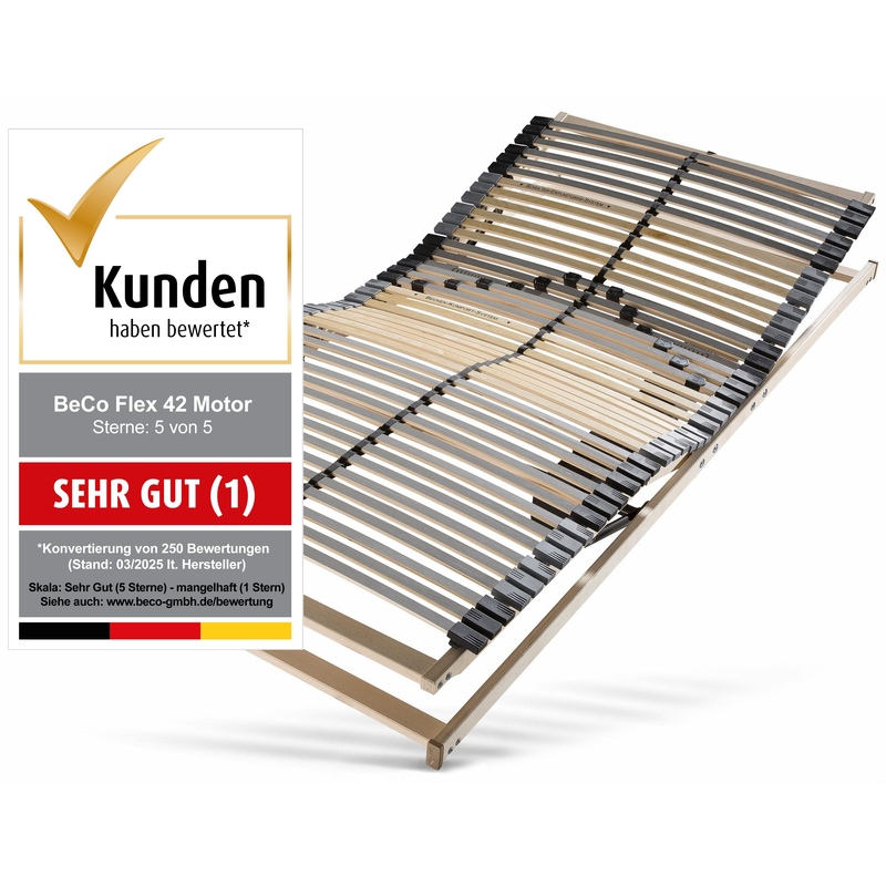 BECO Lattenrost mit Motor »Flex Motor Funk« mit Funk-Fernbedienung, erhältlich in 90x200 cm und weiteren Größen B/L: 100 cm x 200 cm