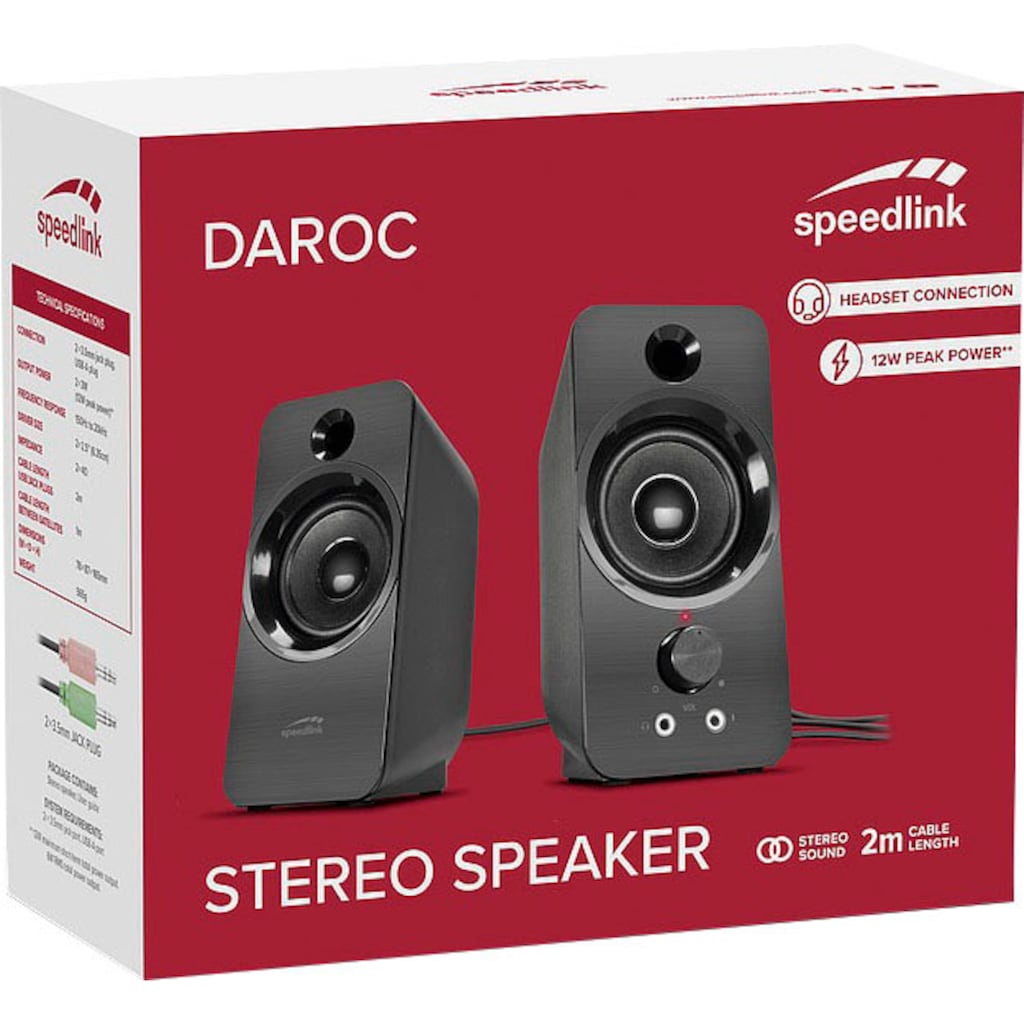 Speedlink PC-Lautsprecher »DAROC Stereo«