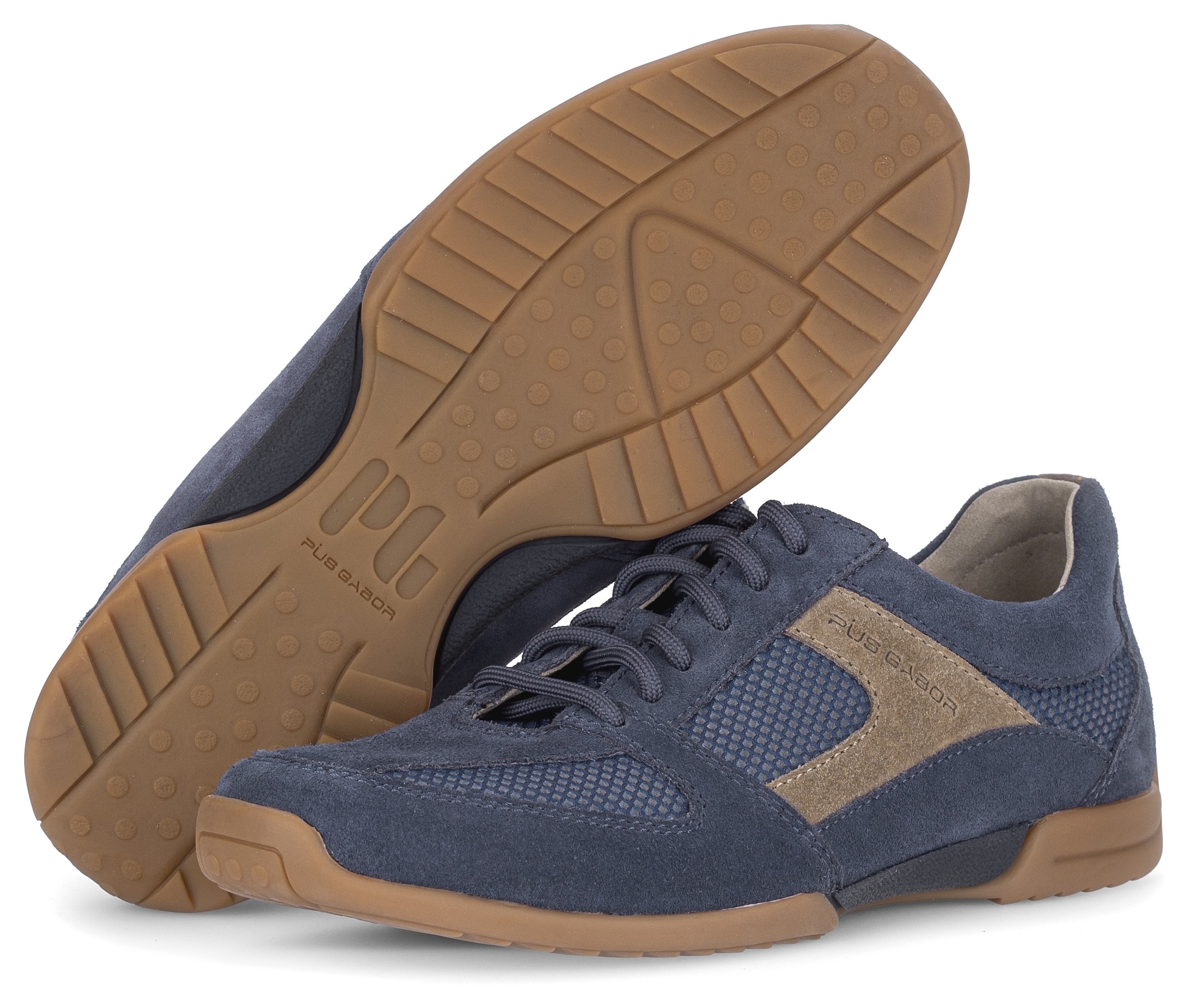 Pius Gabor Sneaker  , Freizeitschuh, Halbschuh, Schnürschuh mit Kontrastbesatz, G-Weite
