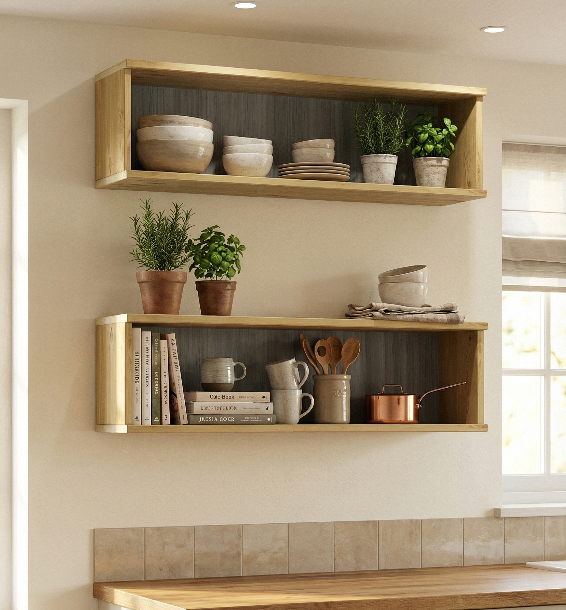 Home affaire Küchenzeile »Meliss« aus massiver Kiefer, mit Soft-Close-Funktion, 8-teiliges Set