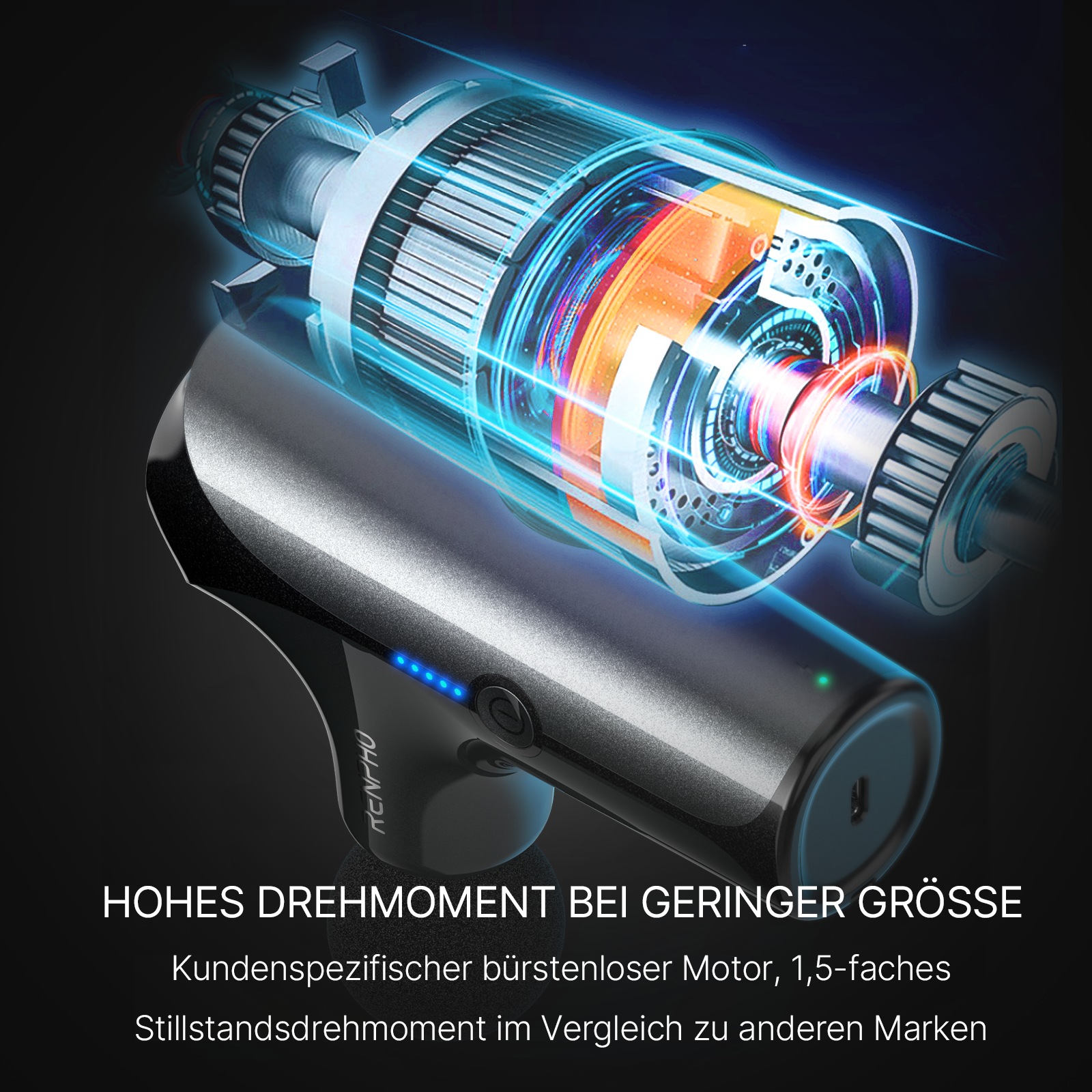 Renpho Massagepistole »Renpho Mini Massage Gun GM173«, Ideal für Menschen, die viel unterwegs sind