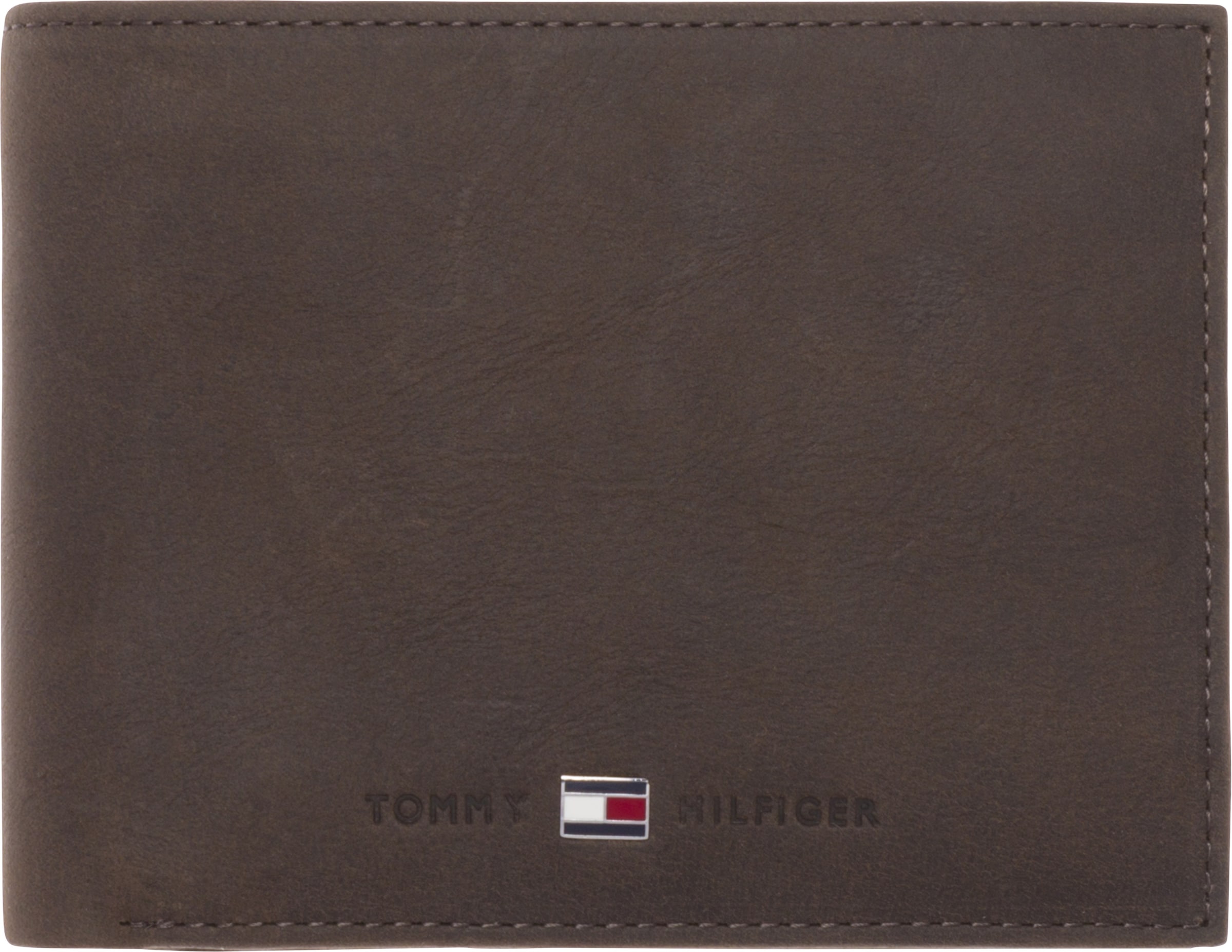 Tommy Hilfiger Geldbörse »JOHNSON CC FLAP AND COIN POCKET«, aus hochwertigem Leder