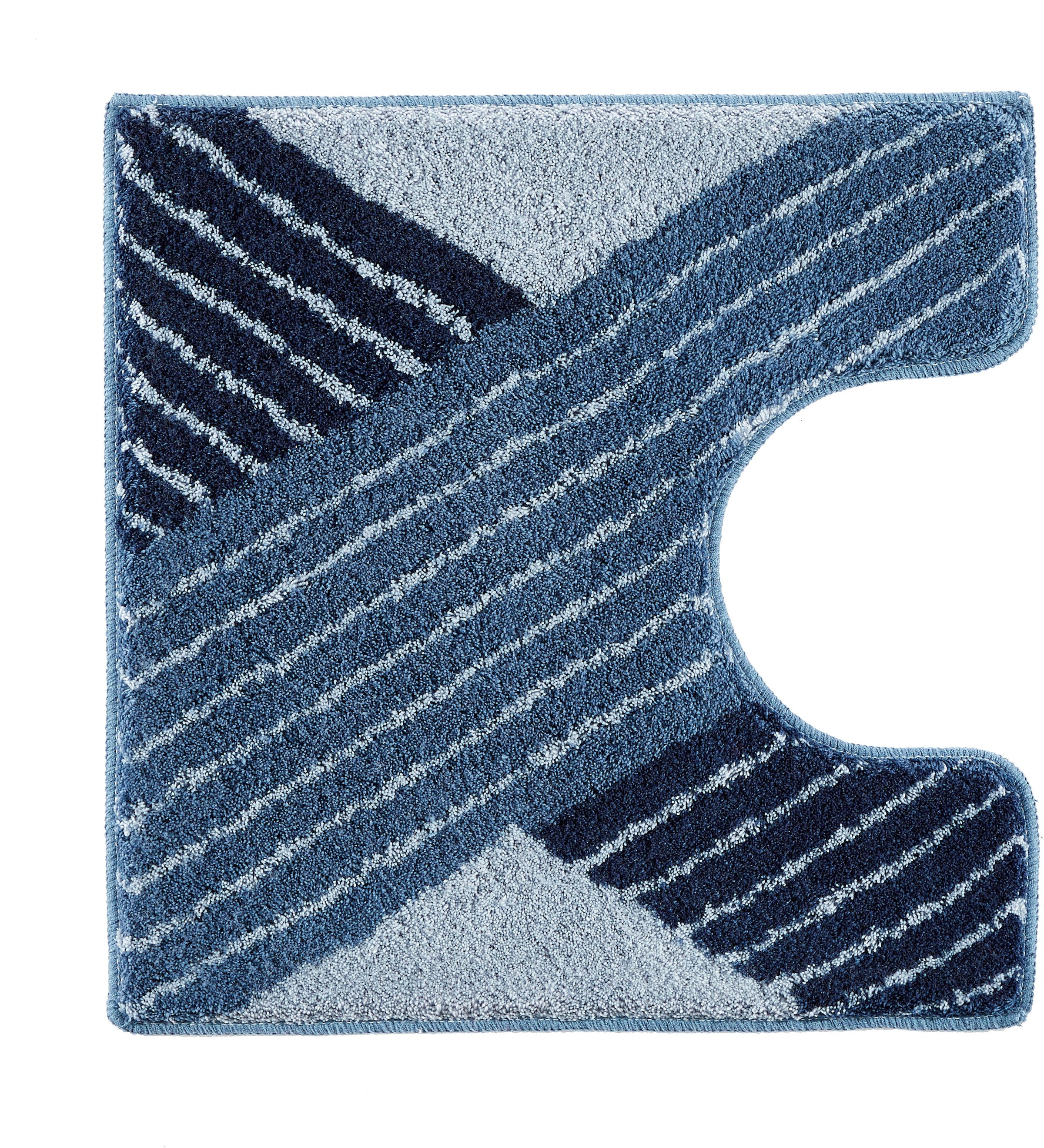 Kleine Wolke Badematte »Cross«, rutschhemmend beschichtet, fußbodenheizungsgeeignet, Badteppich, modernes Design