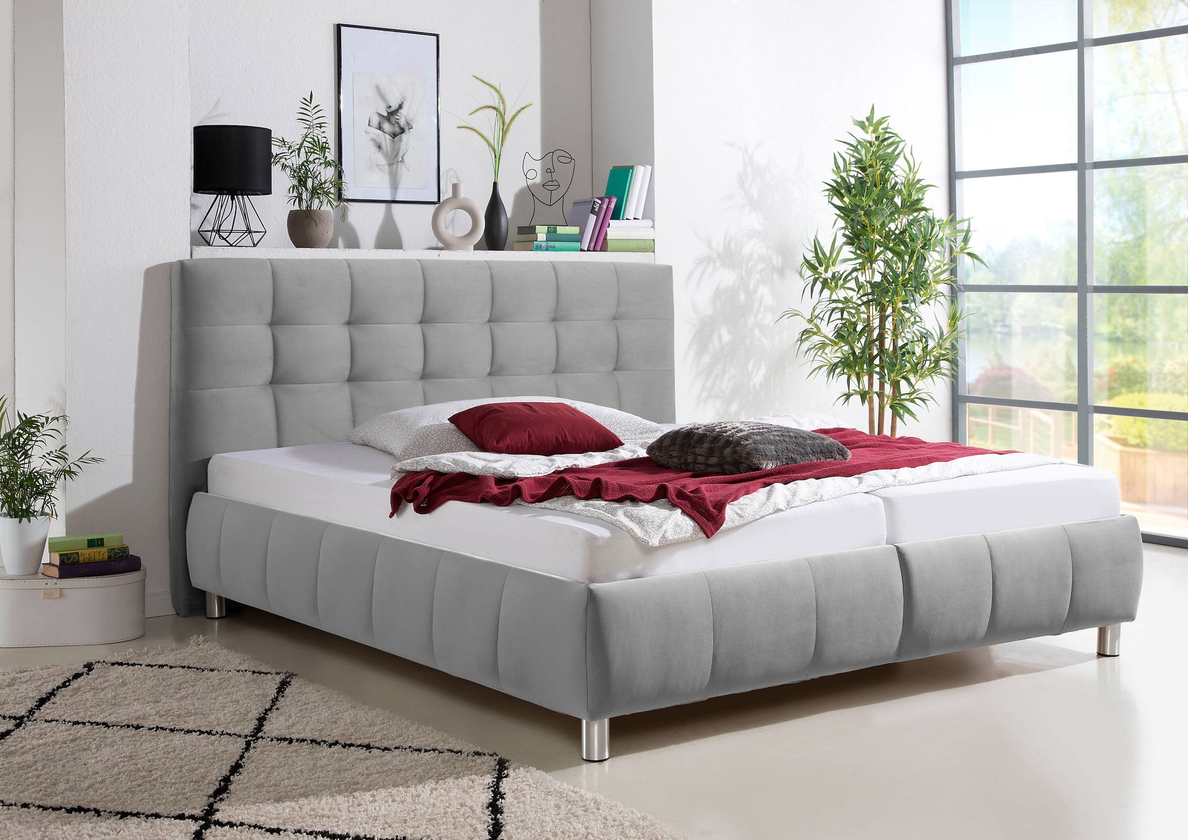 Maintal Polsterbett "Lalley" inkl. Bettkasten in H2,H3,H4 und 3 Matratzen A günstig online kaufen