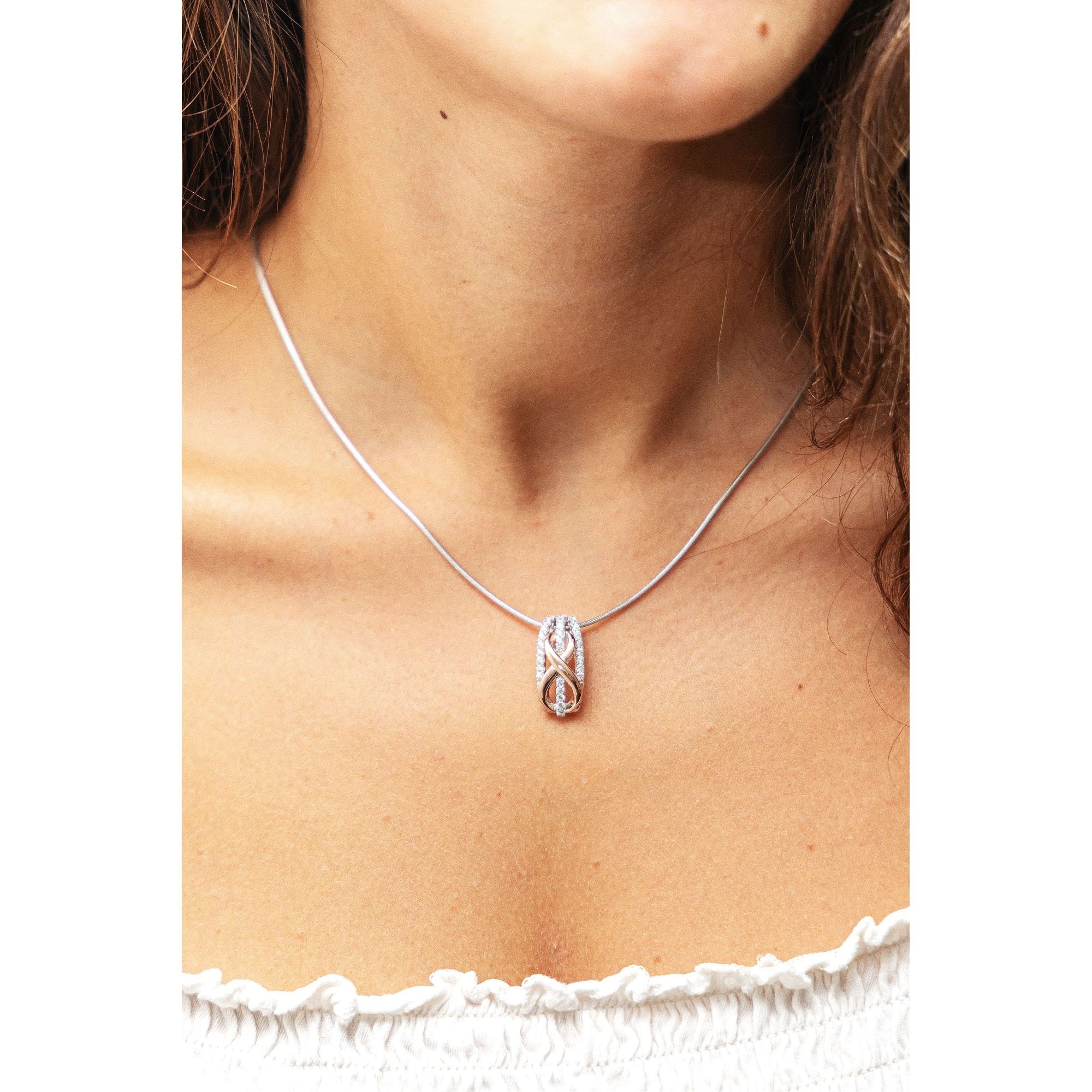 Zeeme Kette mit Anhänger »Silber 925 rhodiniert mit Unendlichkeits-Symbol«