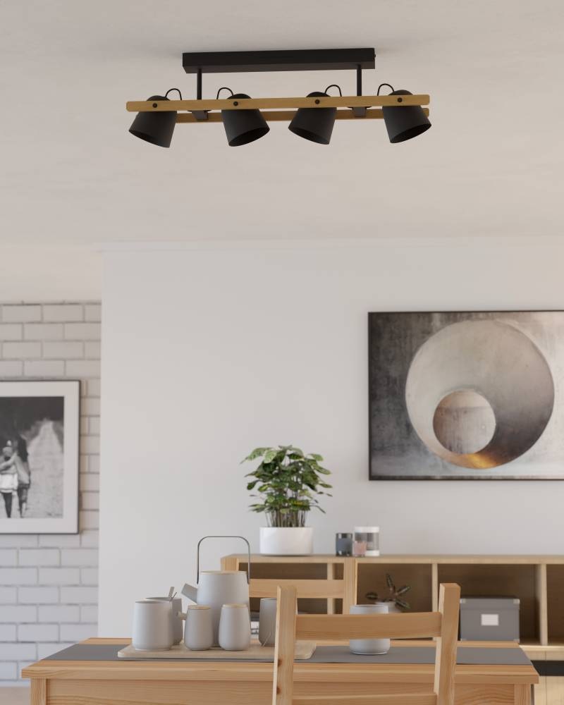 EGLO Deckenleuchte »HORNWOOD-Z« LED-Modul 1 Stk. RGB   warmweiß - kaltweiß günstig online kaufen