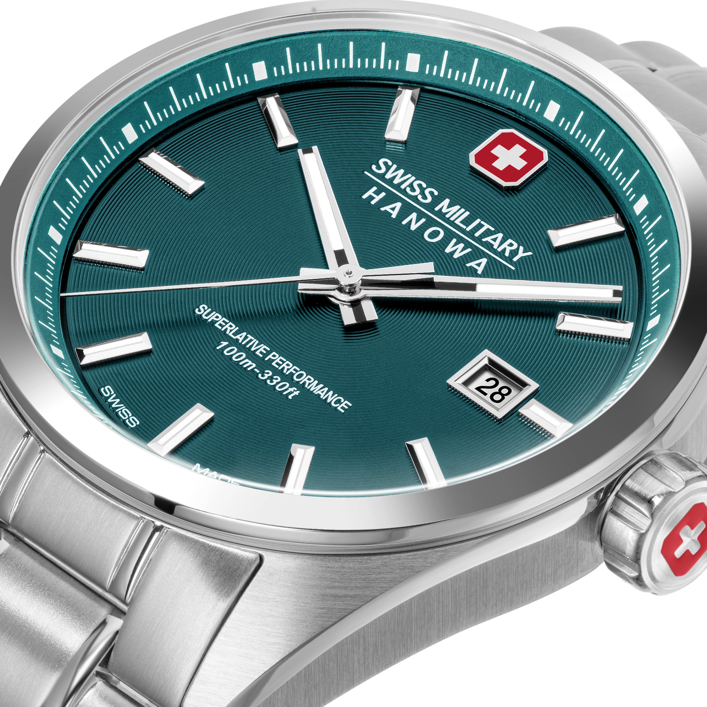 Swiss Military Hanowa Quarzuhr »Pioneer« Armbanduhr, Herrenuhr, Swiss Made, Edelstahlarmband, analog