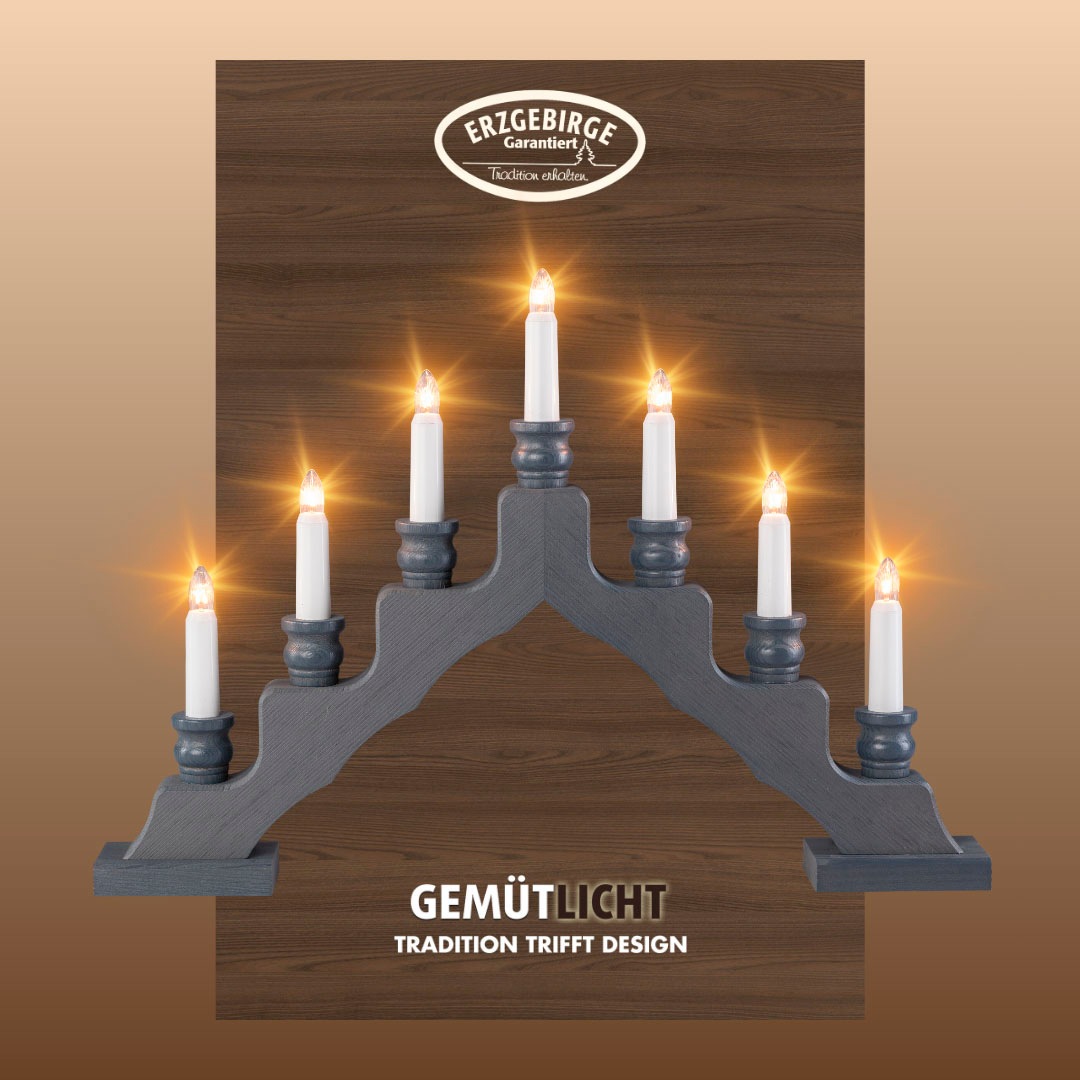 Weigla LED Lichterbogen »Schwede, Made in Germany« 1 Stk. 7-flammig günstig online kaufen