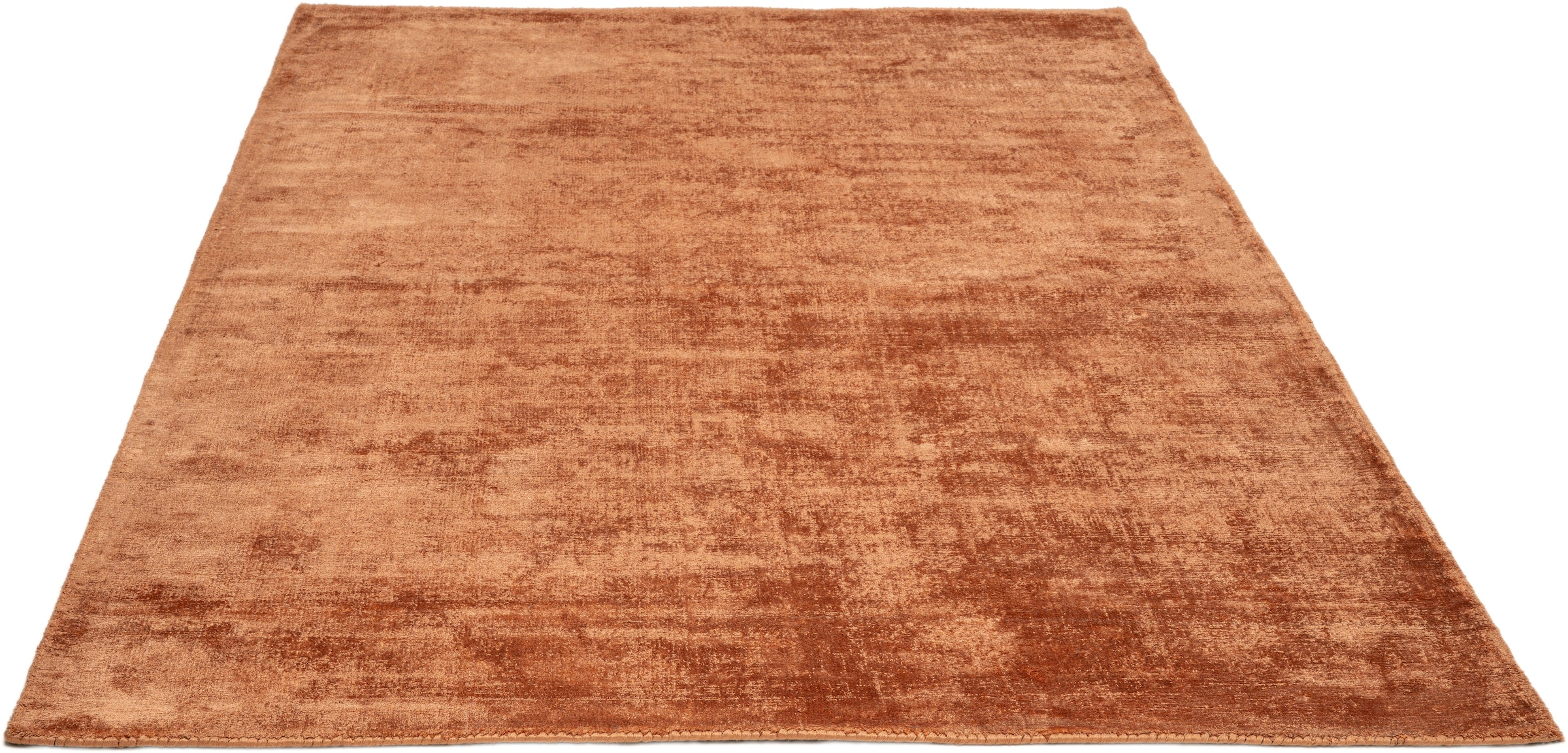 TOM TAILOR HOME Teppich »Shine uni«, rechteckig, 8 mm Höhe, Handweb Teppich, 100% Viskose, handgewebt, mit elegantem Schimmer